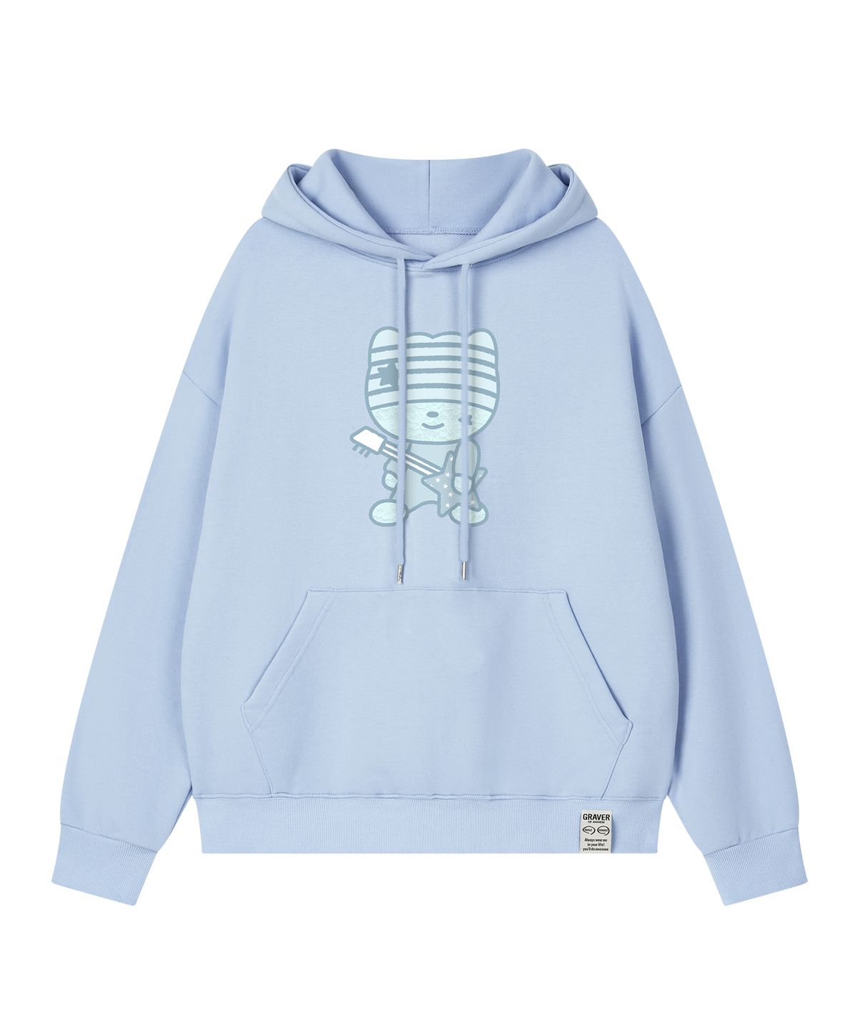 그레이버(GRAVER) [UNISEX]ROCK G.O.C.A.T 후드티_4color