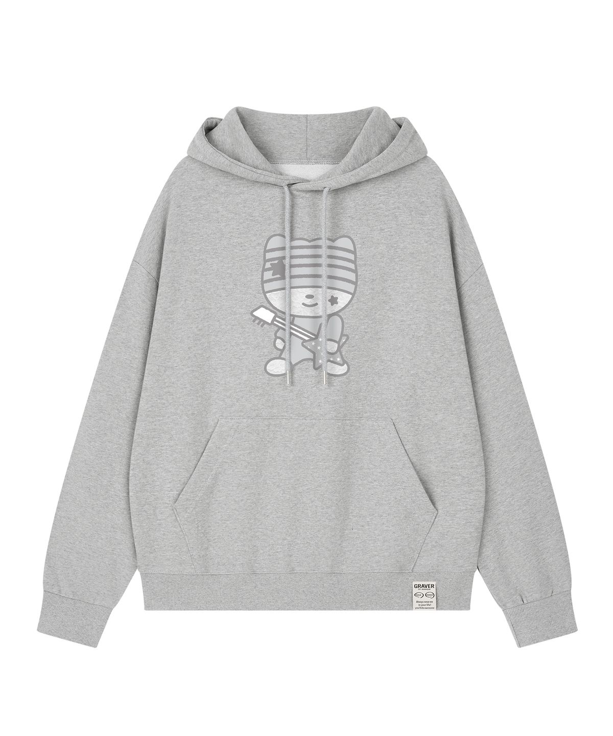 그레이버(GRAVER) [UNISEX]ROCK G.O.C.A.T 후드티_4color