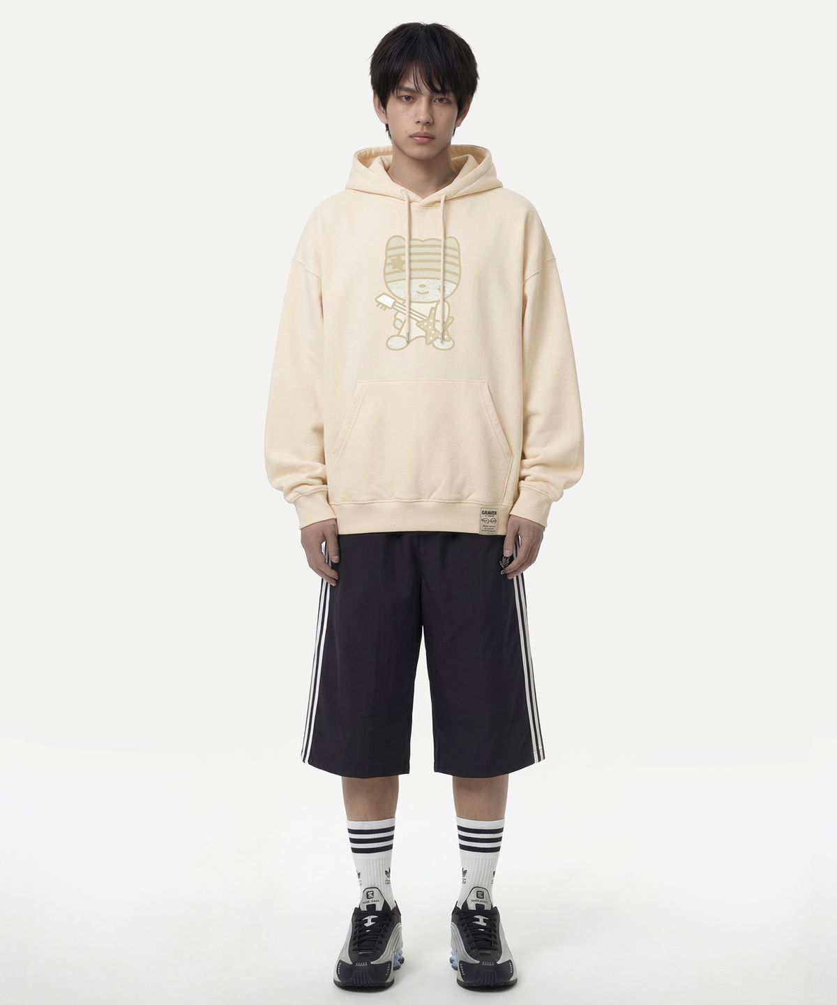 그레이버(GRAVER) [UNISEX]ROCK G.O.C.A.T 후드티_4color
