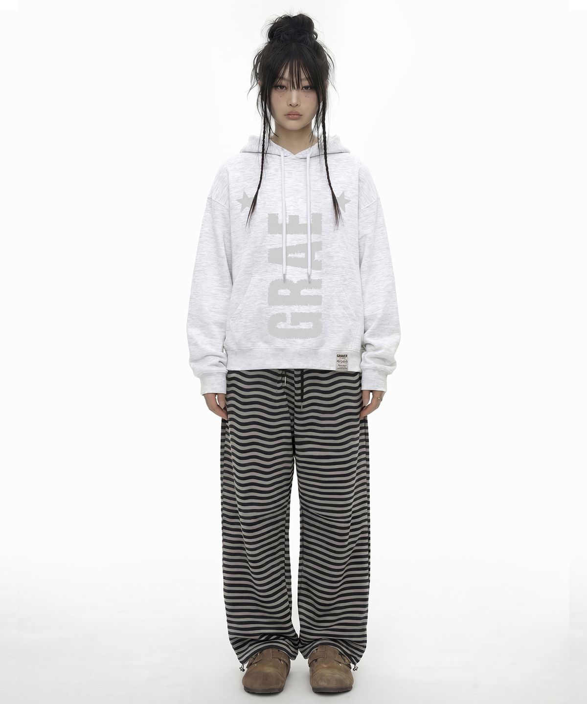 그레이버(GRAVER) [UNISEX]GRAE-STAR 후드티_5color