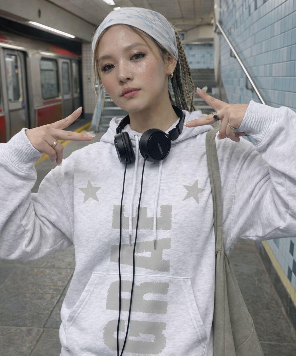 그레이버(GRAVER) [UNISEX]GRAE-STAR 후드티_5color
