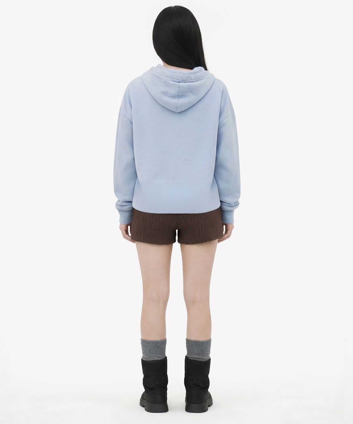 그레이버(GRAVER) [UNISEX]GRAE-STAR 후드티_SKY BLUE