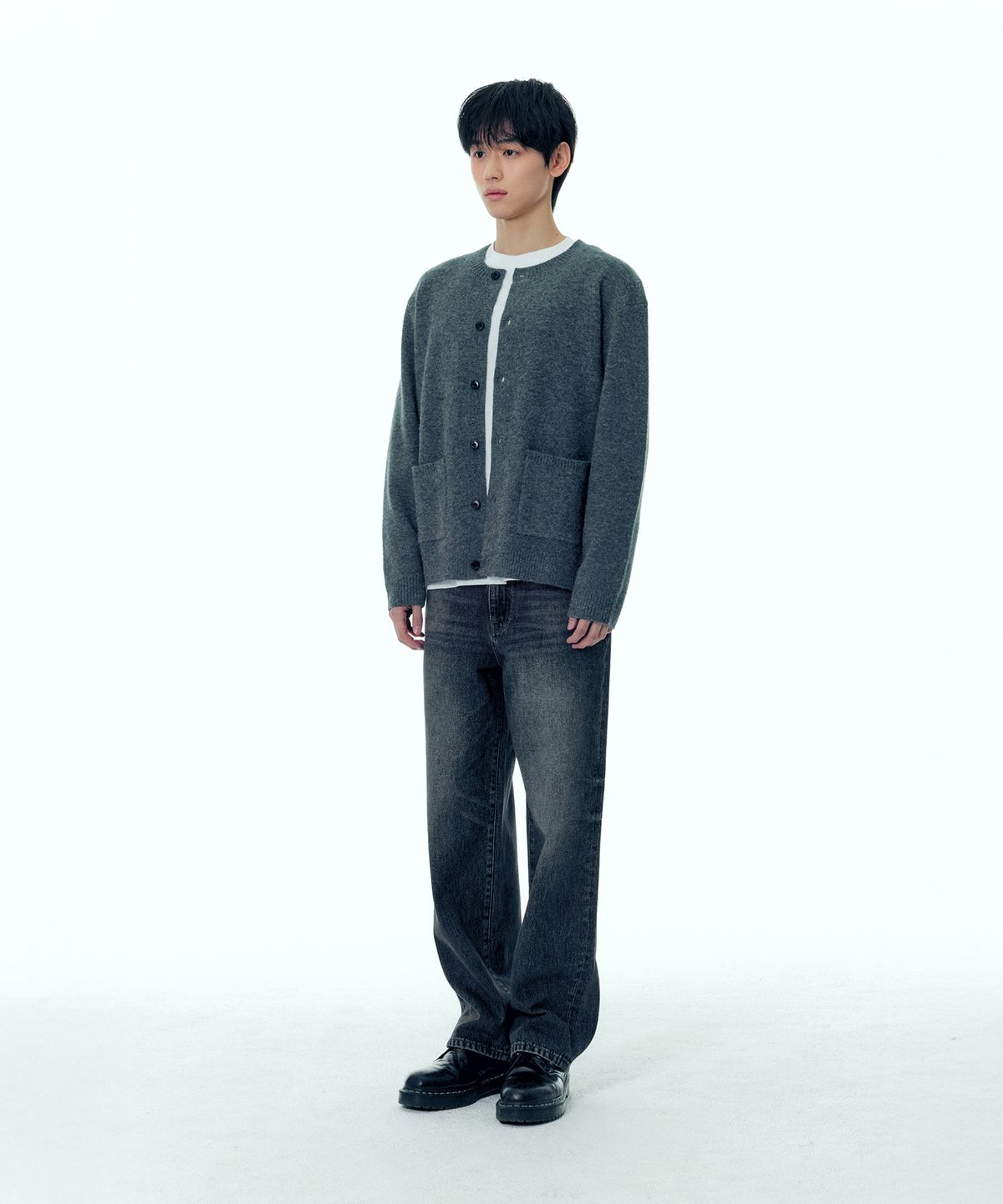 플랙(PLAC) 에센셜 와이드 데님팬츠 M14 빈티지 그레이