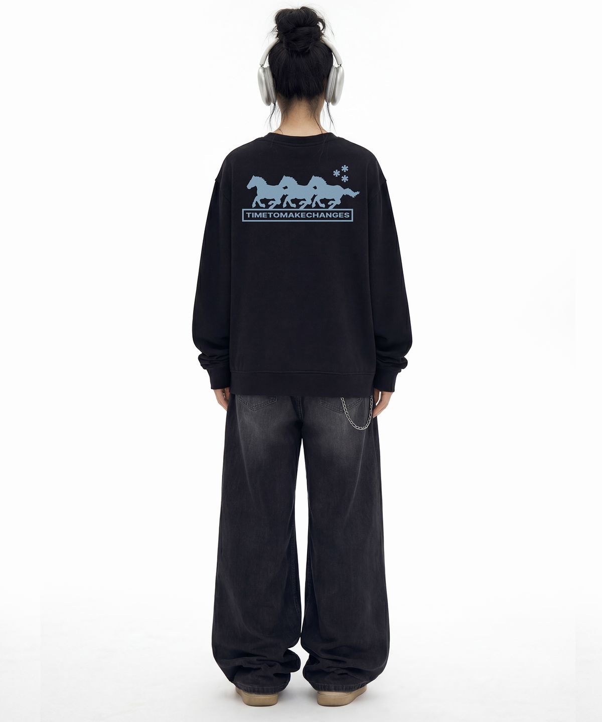 그레이버(GRAVER) [UNISEX]3 HORSE 맨투맨_5color