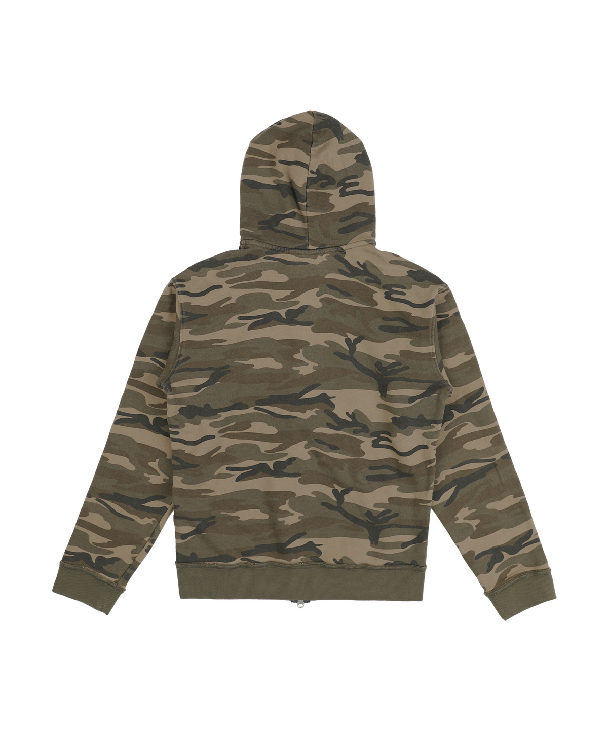 본엑스(BORNX) Washed Appliqué Hooded Zip-Up (Camo)