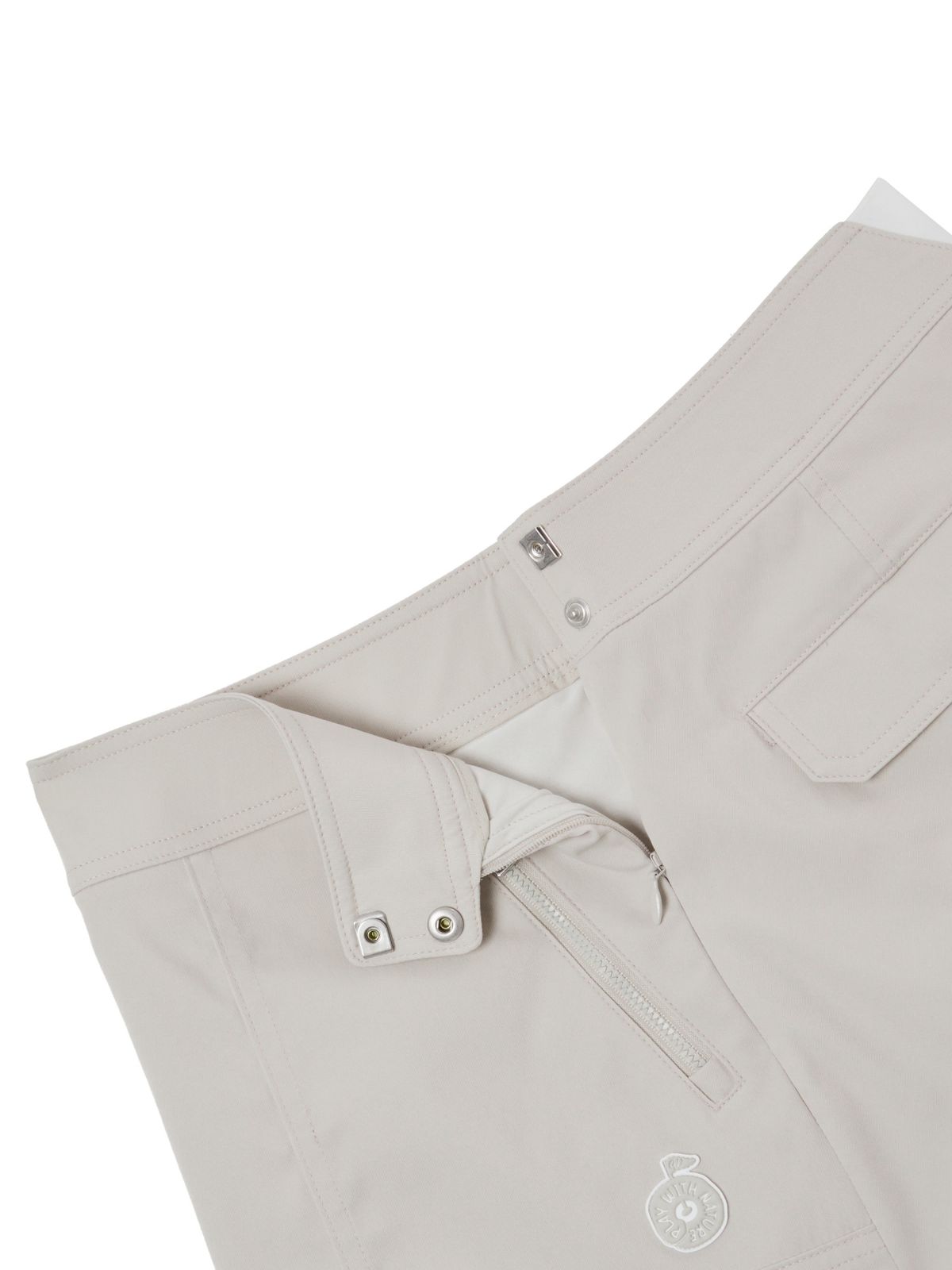 와이드앵글(WIDEANGLE) CO 아트웍 포인트 A라인 큐롯 L_Light Beige