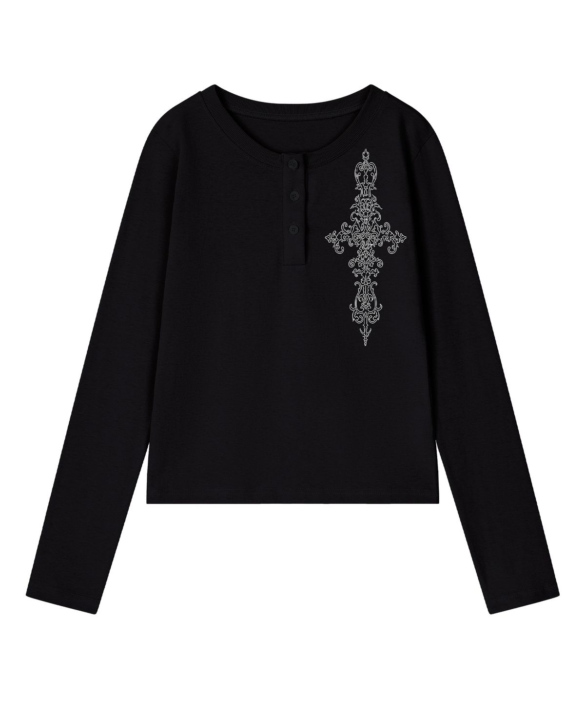 그레이버(GRAVER) [UNISEX]SIM CROSS 헨리넥 롱슬리브 티셔츠_3color