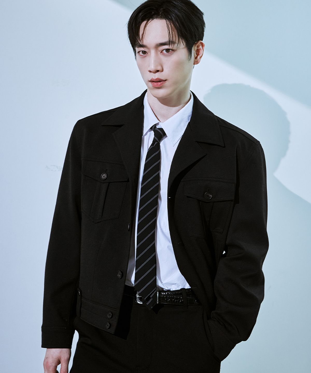 드로우핏(DRAW FIT) 도브 울 트러커 크롭 자켓 [BLACK]
