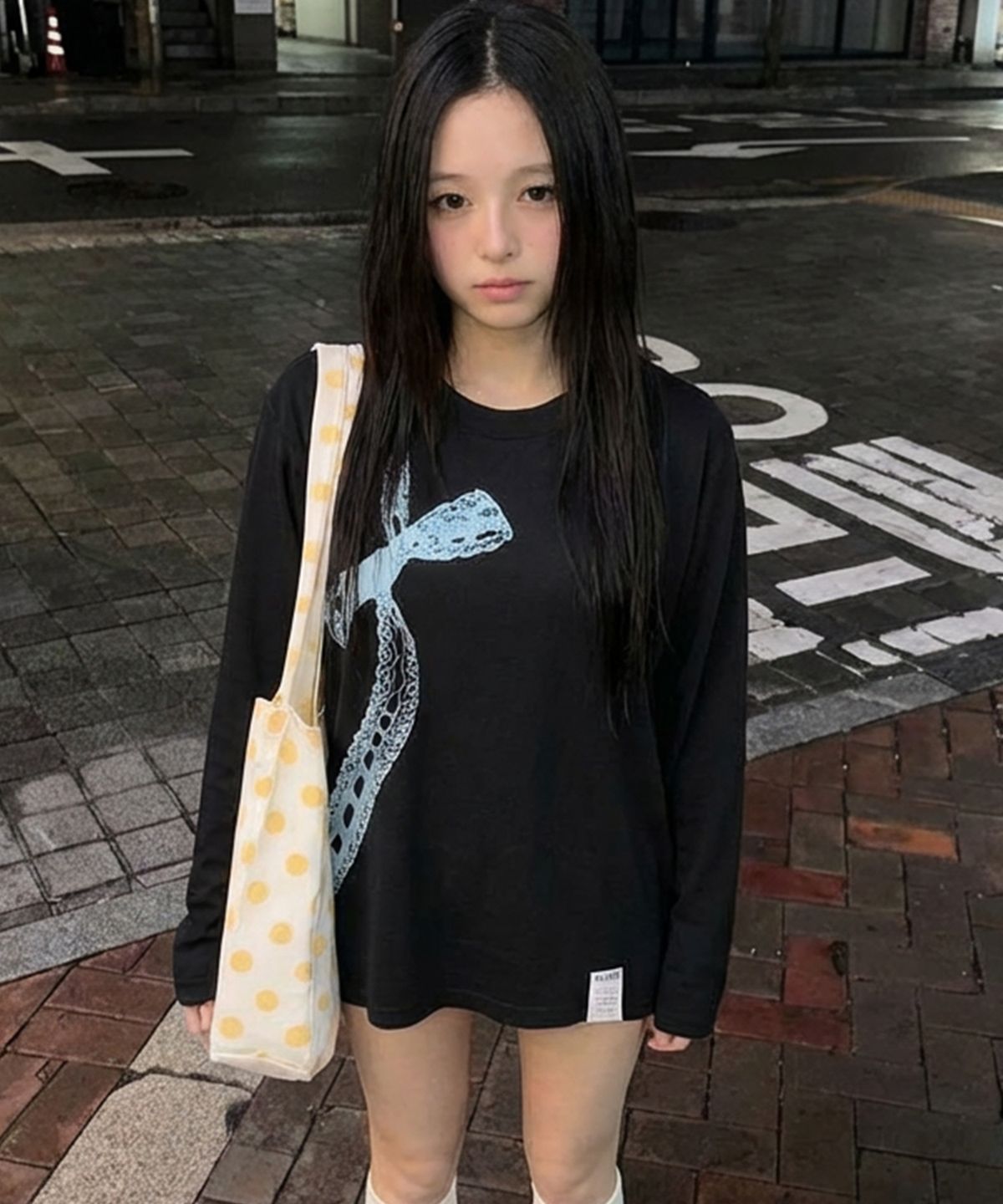 그레이버(GRAVER) [UNISEX]RIBBON SIDE 롱슬리브 티셔츠_3color