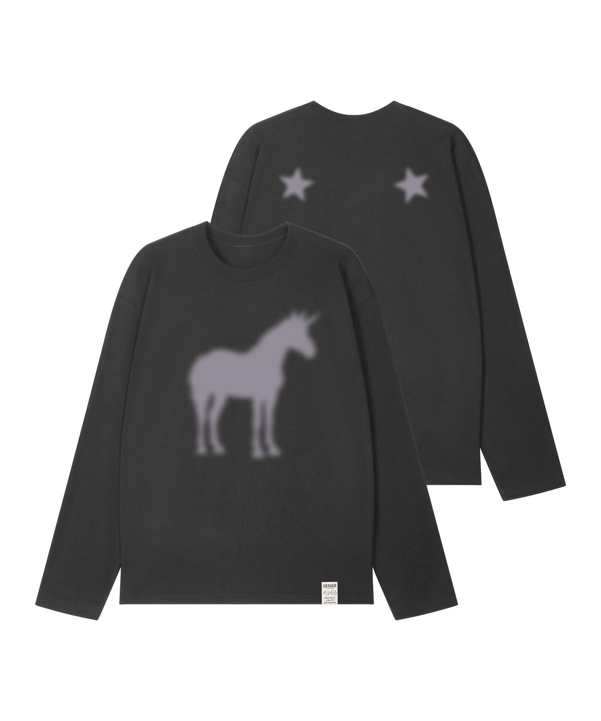 그레이버(GRAVER) [UNISEX]MY HORSE 롱슬리브 티셔츠_2color
