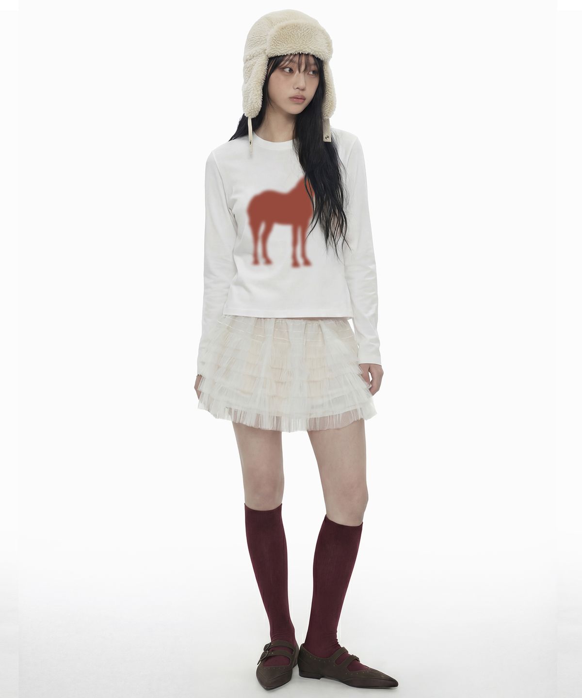 그레이버(GRAVER) [UNISEX]MY HORSE 롱슬리브 티셔츠_2color