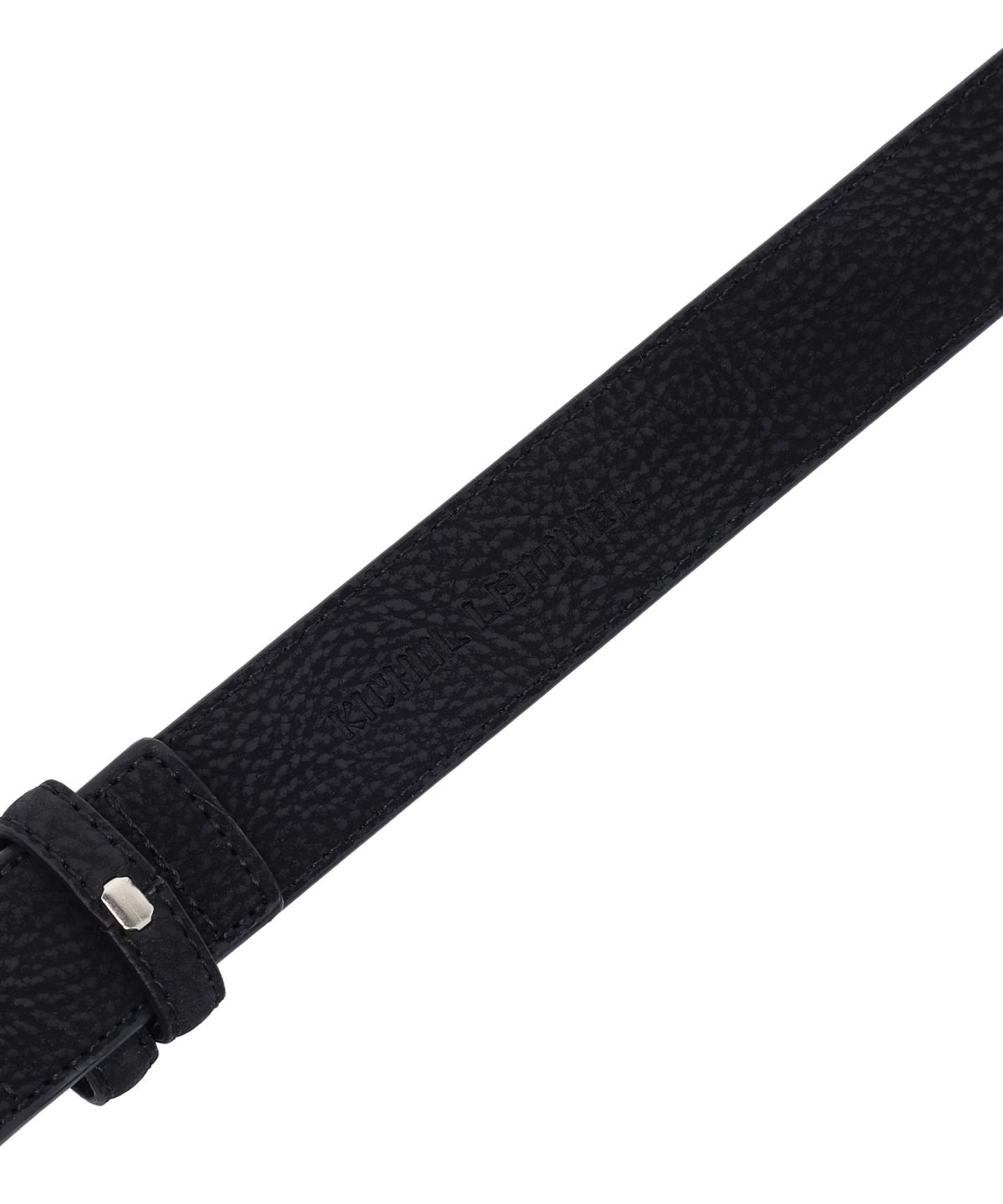 기철(KICHUL) Grain Leather Square Frame Belt (Black)