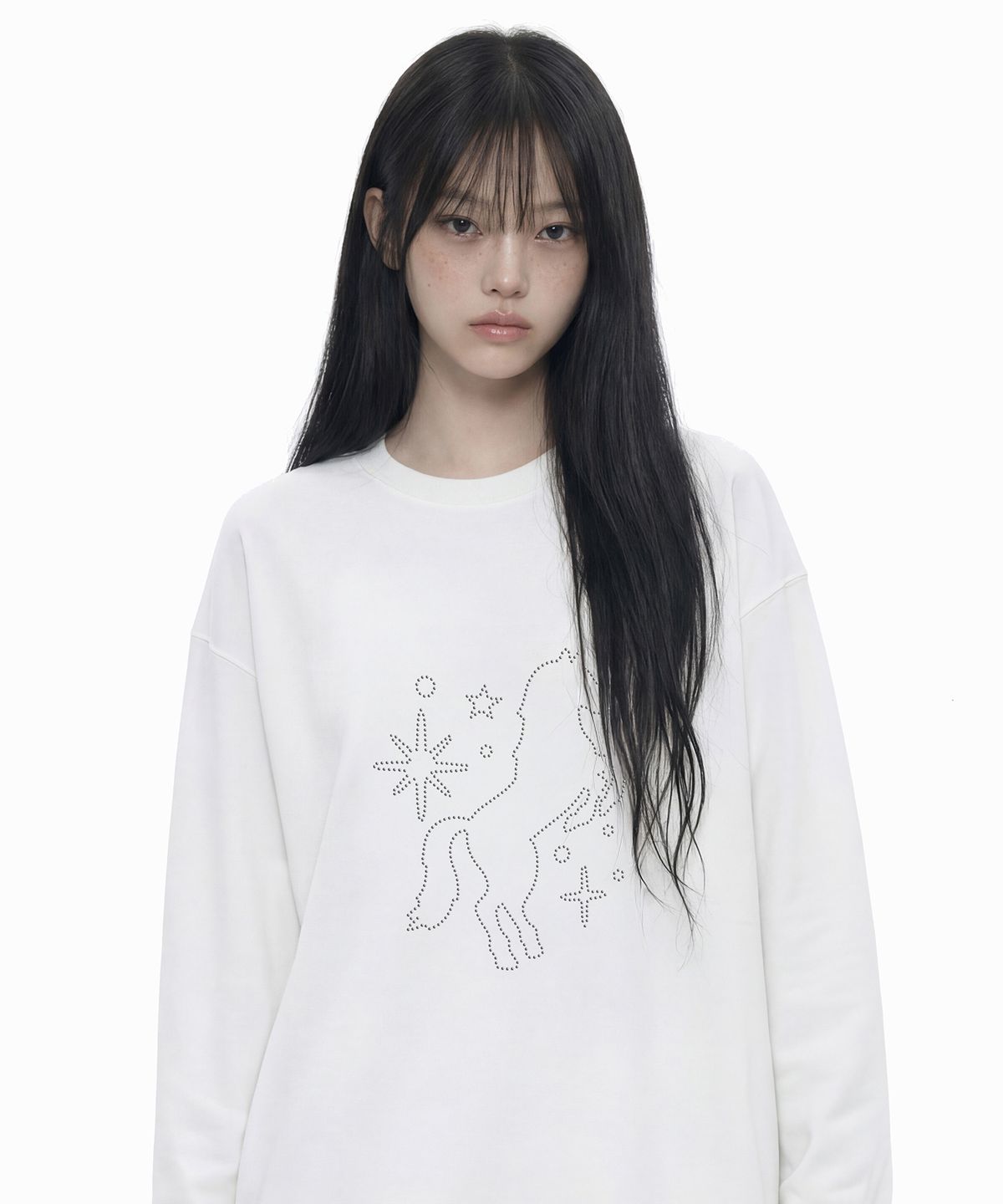 그레이버(GRAVER) [UNISEX]STUD DOTS PONY 롱슬리브 티셔츠_3color