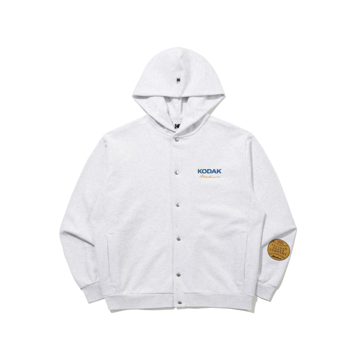코닥(KODAK) 골드모먼트 스냅 후드 자켓 WHITE MELANGE