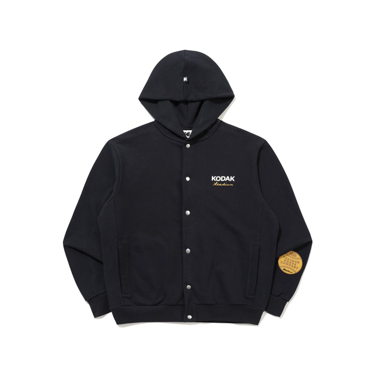 코닥(KODAK) 골드모먼트 스냅 후드 자켓 BLACK