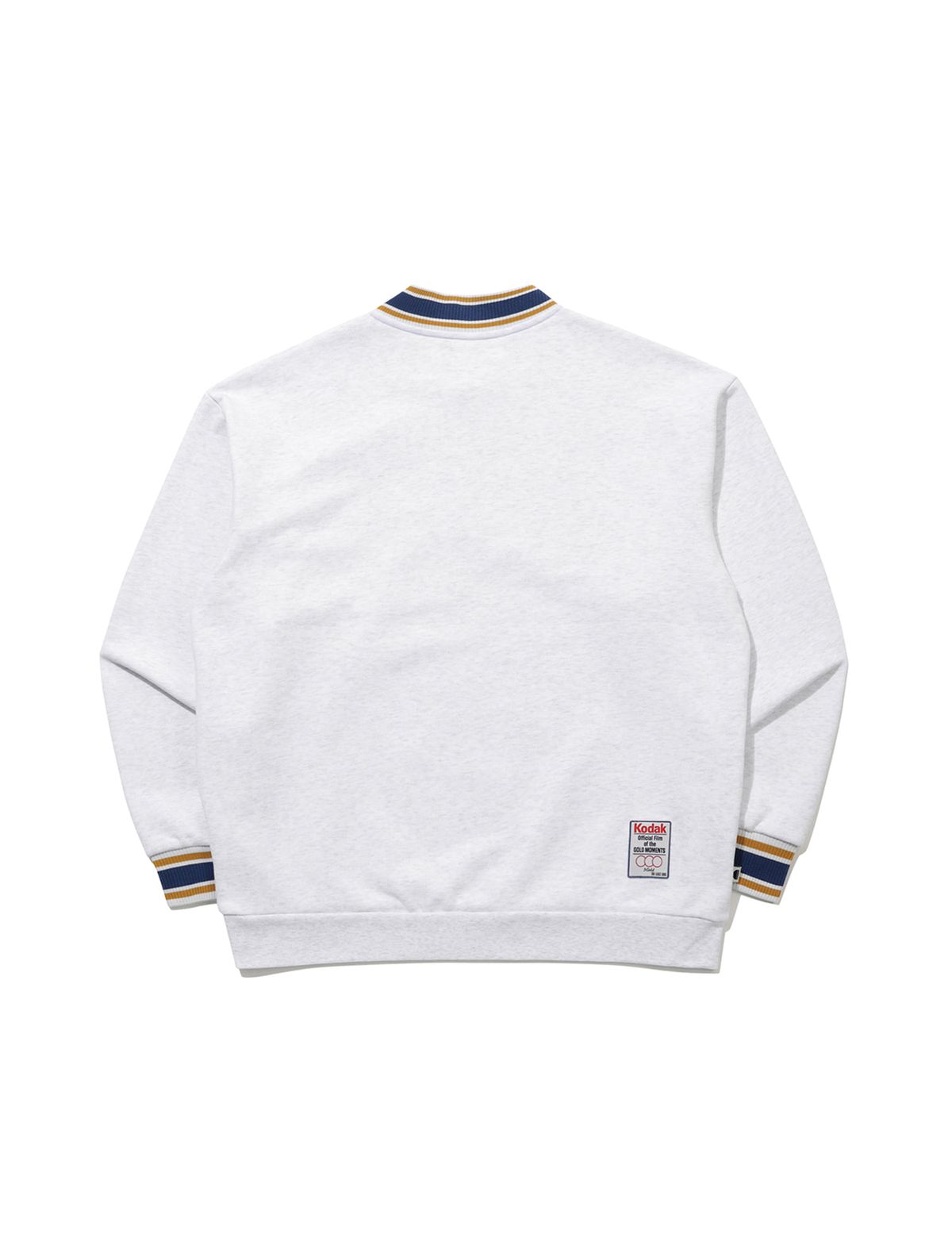 코닥(KODAK) 골드모먼트 반집업 맨투맨 WHITE MELANGE
