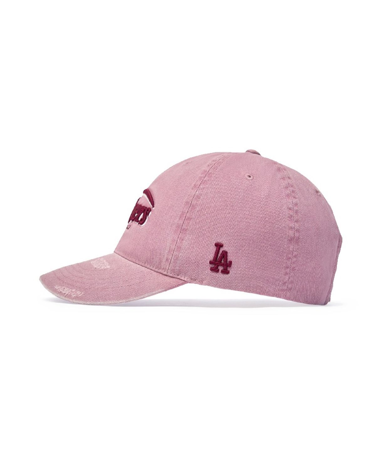 엠엘비(MLB) 빈티지 데미지 커브 로고 언스트럭쳐 볼캡 LA (Pink)