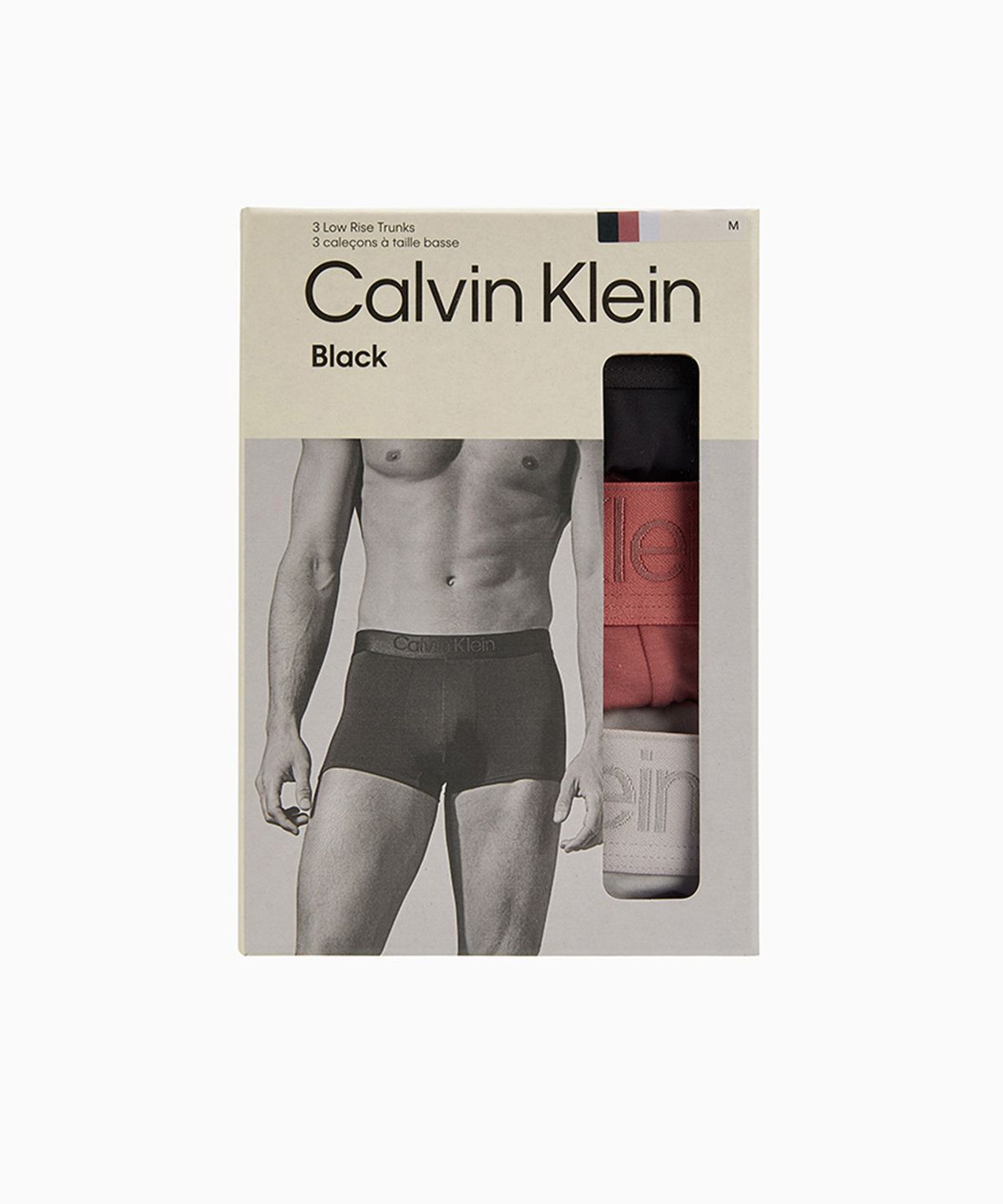 캘빈클라인 언더웨어(CALVIN KLEIN UNDERWEAR) 남성 CK 블랙 로우 라이즈 트렁크 3PK_NB3651UYQ