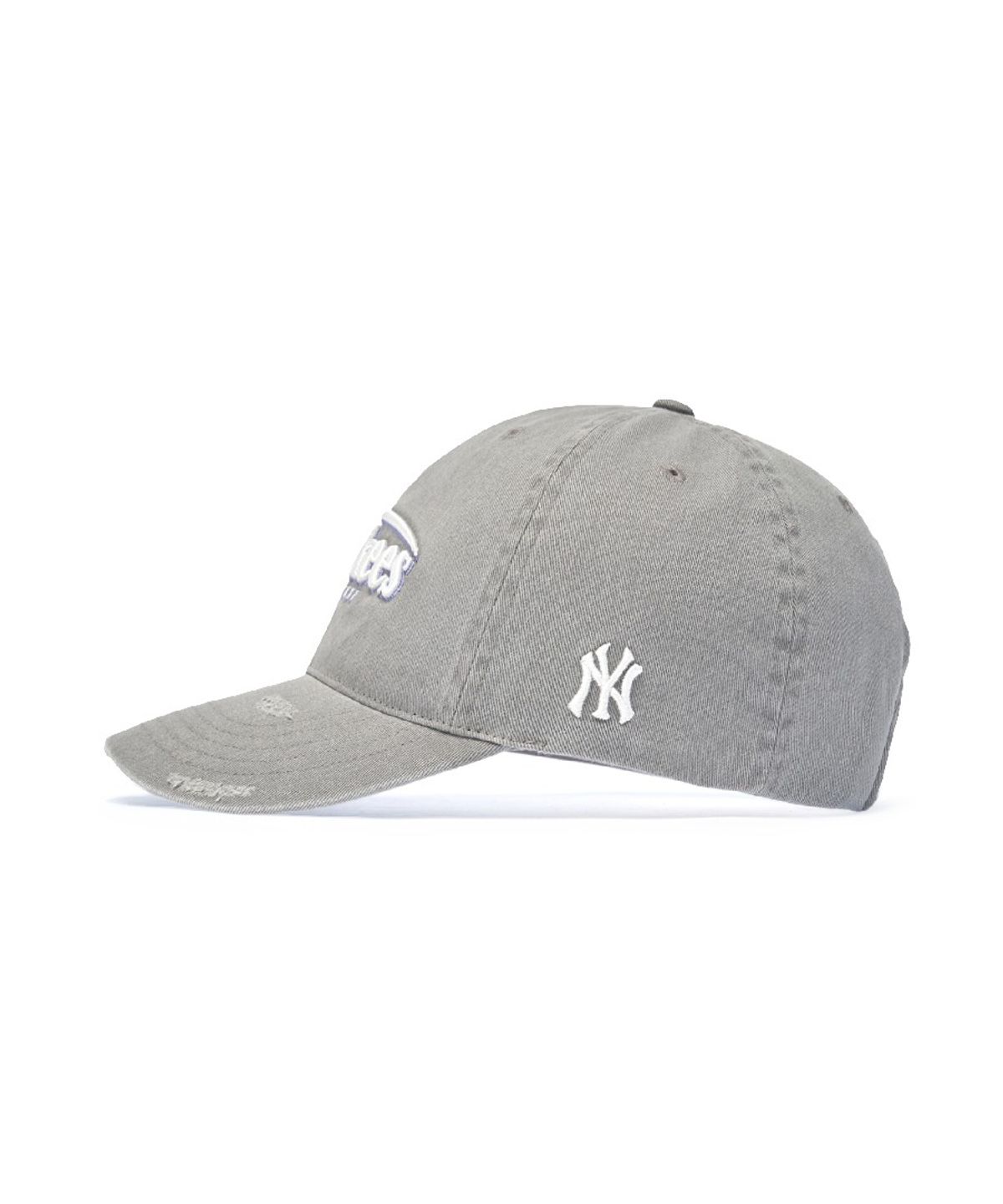 엠엘비(MLB) 빈티지 데미지 커브 로고 언스트럭쳐 볼캡 NY (Grey)