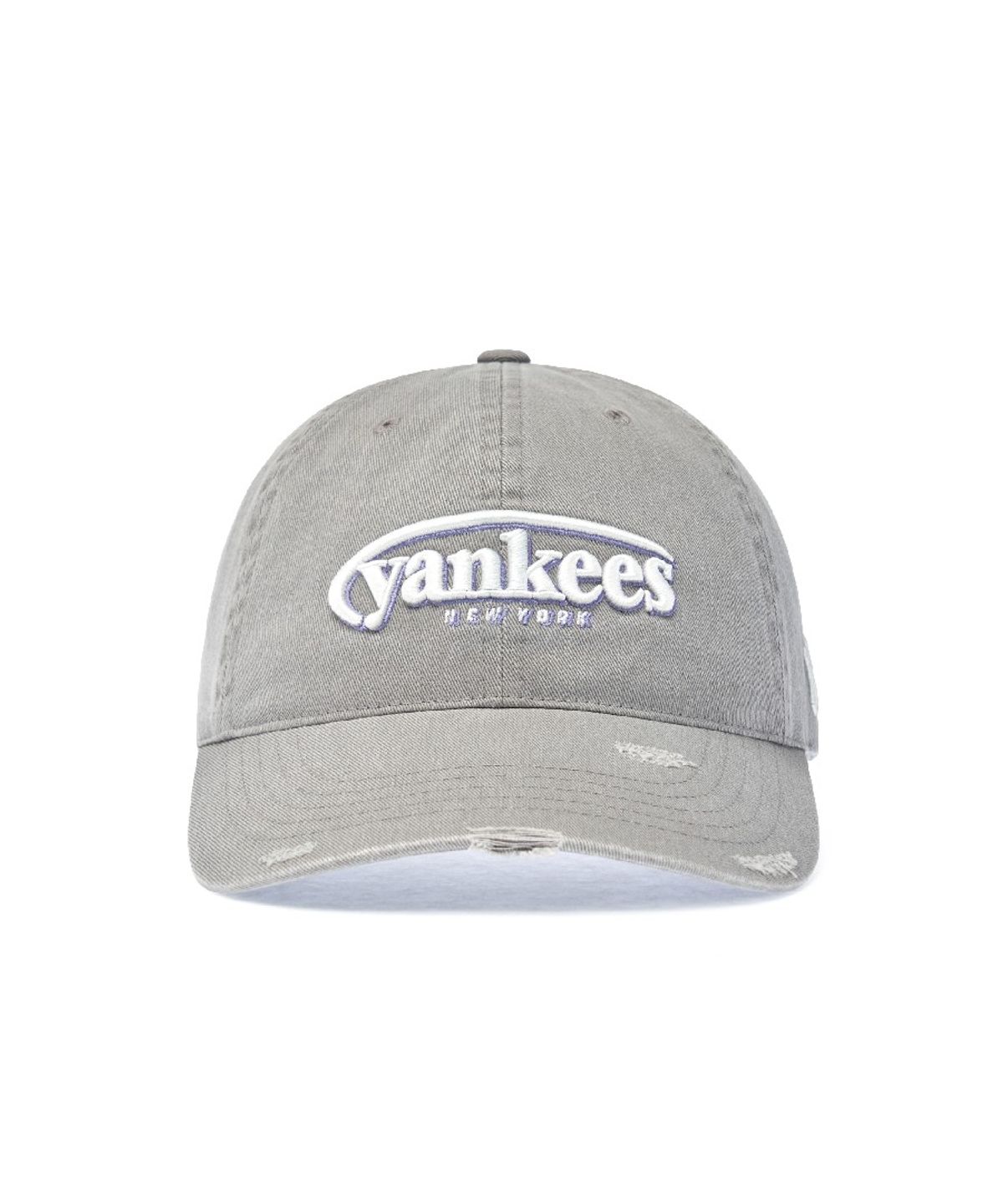 엠엘비(MLB) 빈티지 데미지 커브 로고 언스트럭쳐 볼캡 NY (Grey)