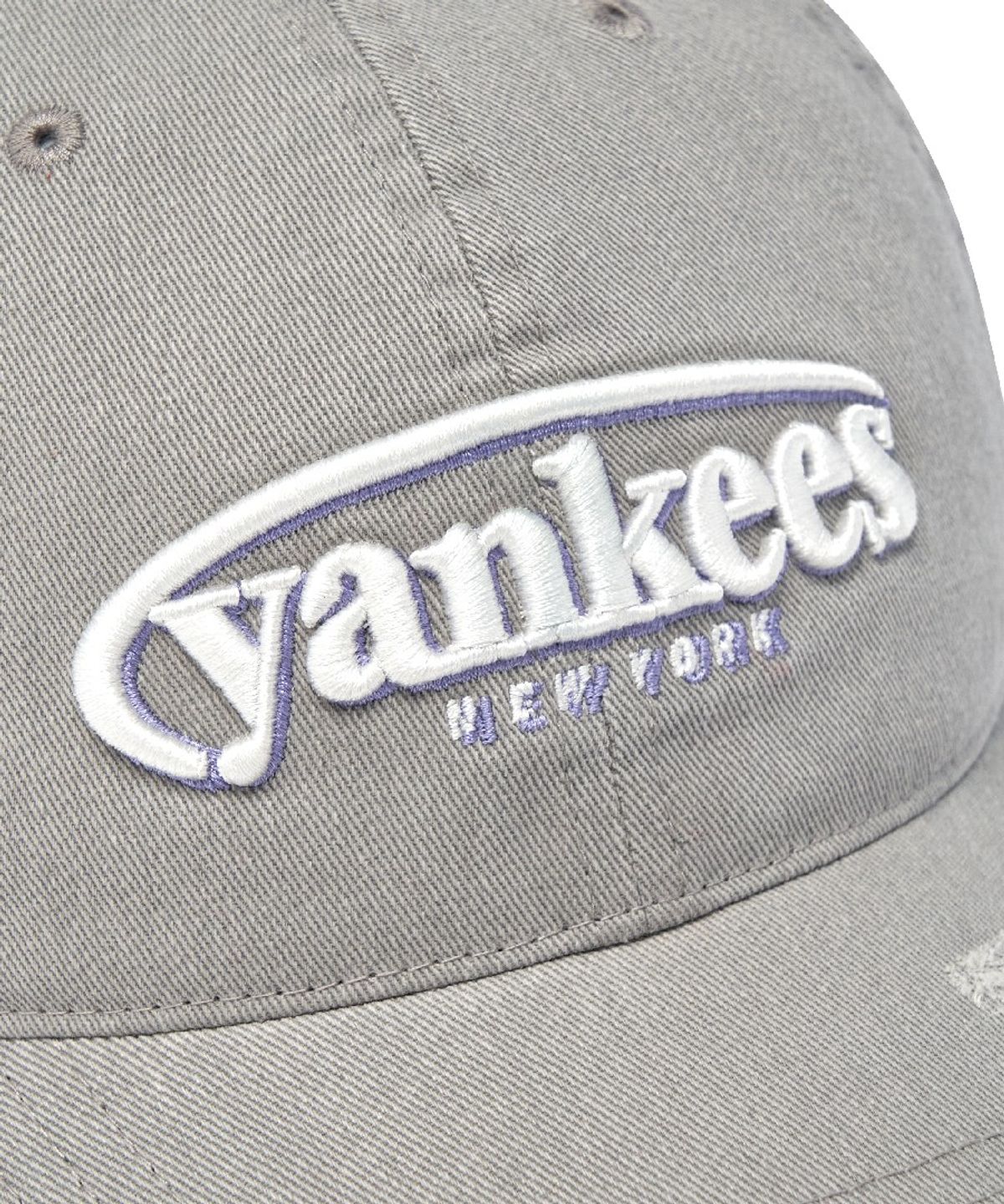 엠엘비(MLB) 빈티지 데미지 커브 로고 언스트럭쳐 볼캡 NY (Grey)