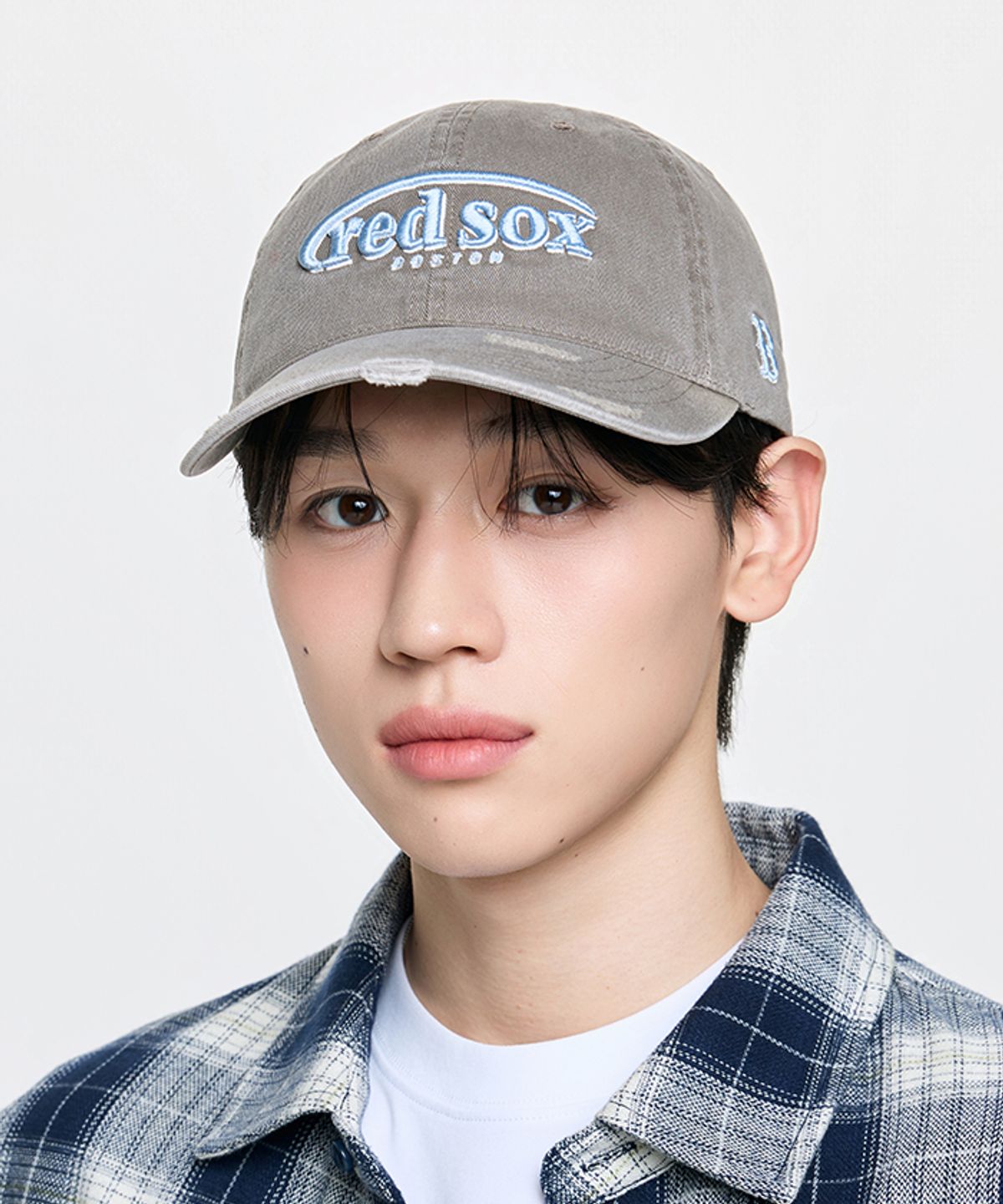 엠엘비(MLB) 빈티지 데미지 커브 로고 언스트럭쳐 볼캡 BOS (L.Brown)