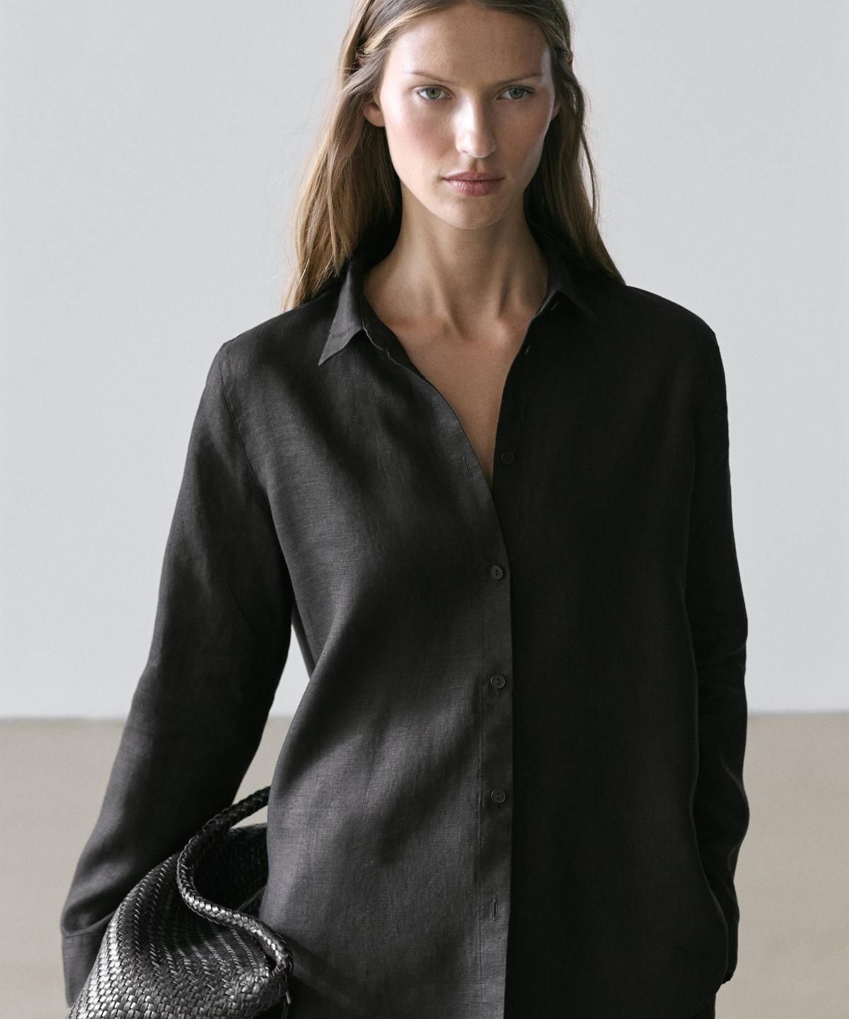 마시모두띠(MASSIMO DUTTI) 린넨 루즈핏 셔츠