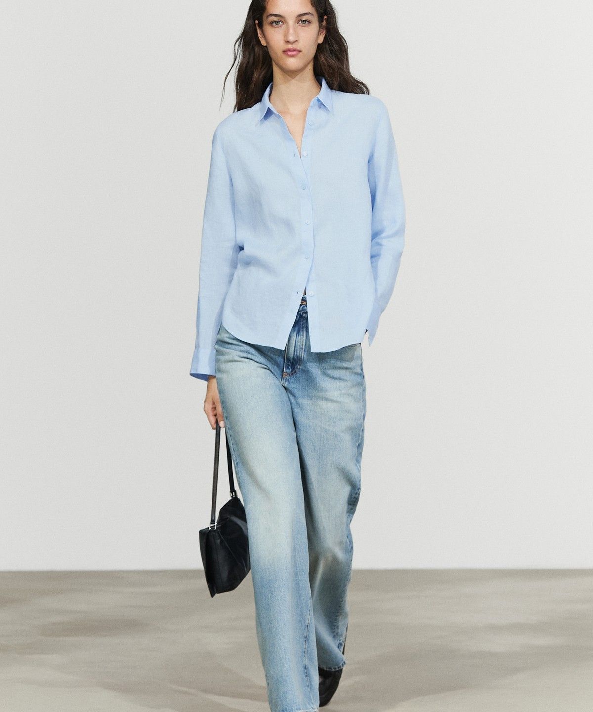 마시모두띠(MASSIMO DUTTI) 100% 린넨 루즈핏 셔츠