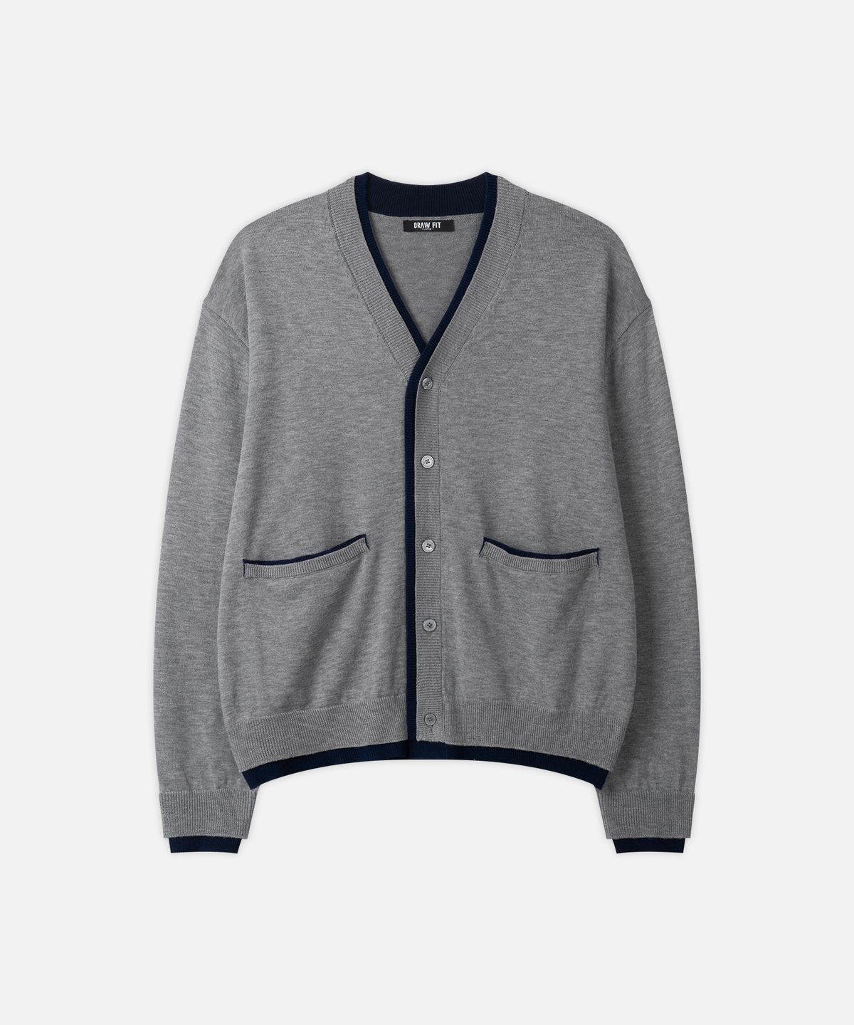 드로우핏(DRAW FIT) 울 블렌드 레이어드 크롭 가디건 [LIGHT GREY]
