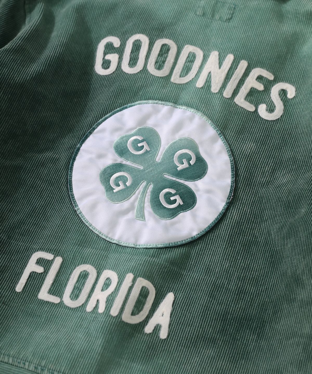 굿니스(GOODNIES) 빈티지 클럽자켓. 선페이드 그린