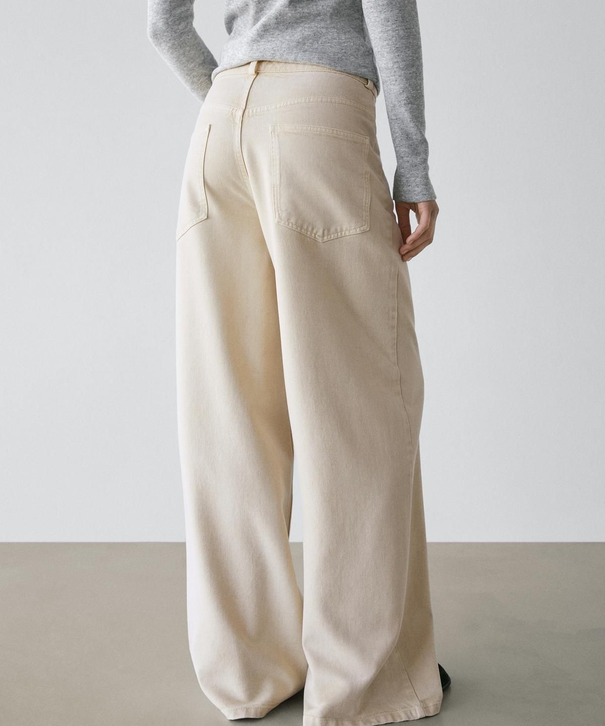 마시모두띠(MASSIMO DUTTI) 로우라이즈 와이드 레그 팬츠