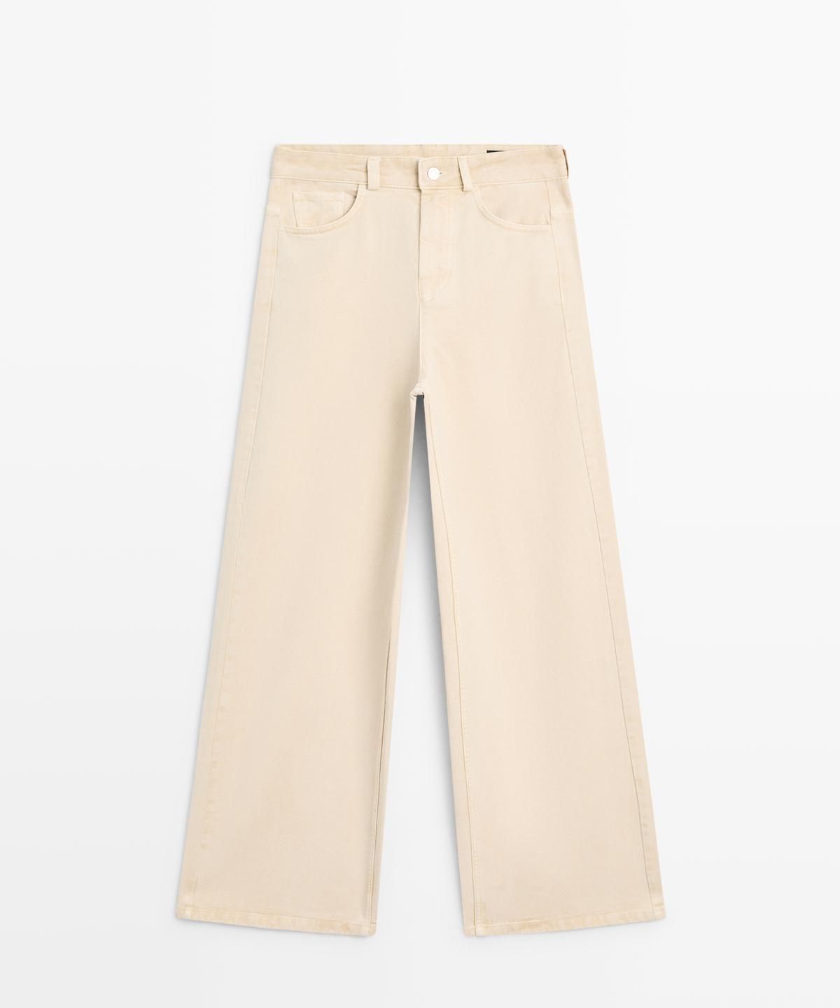 마시모두띠(MASSIMO DUTTI) 로우라이즈 와이드 레그 팬츠
