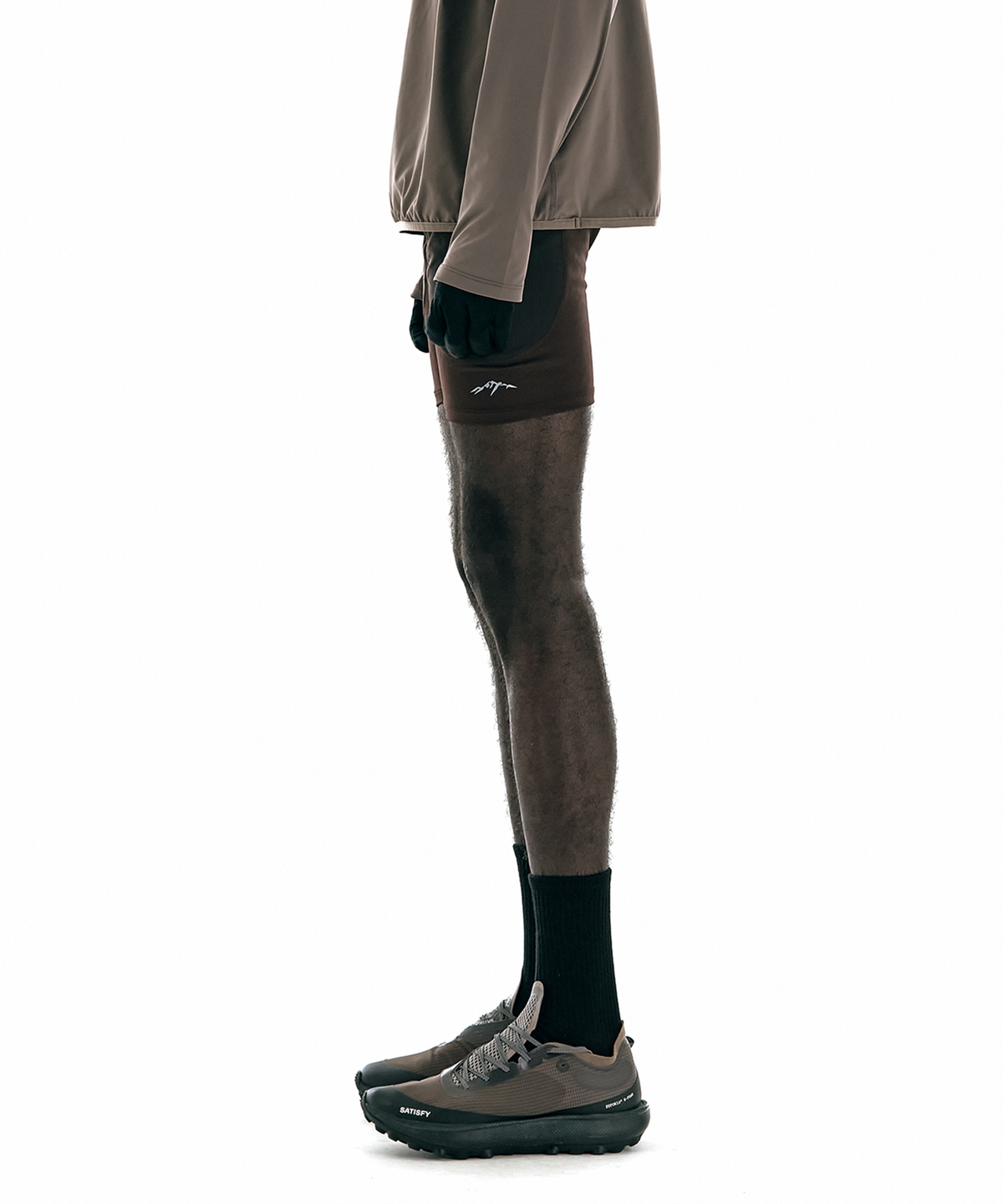 콜드웜(COLDWARM) Trail Half Tights (Sediment Brown)
