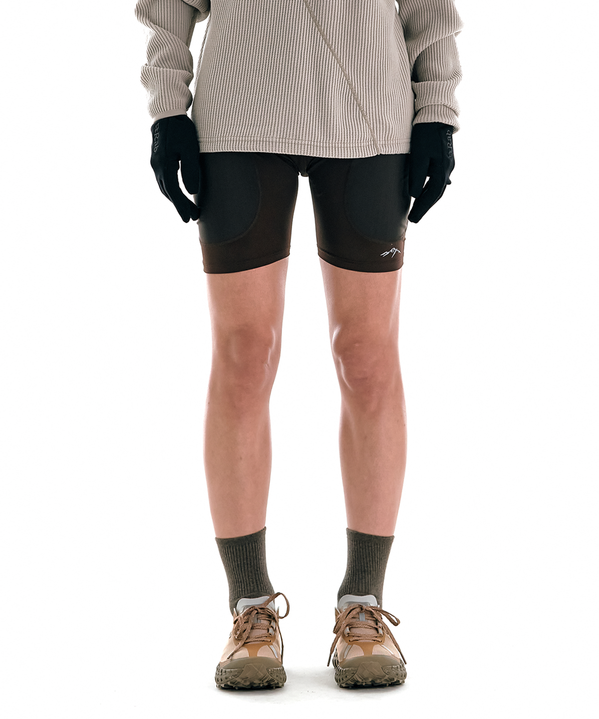 콜드웜(COLDWARM) Trail Half Tights (Sediment Brown) -Women-