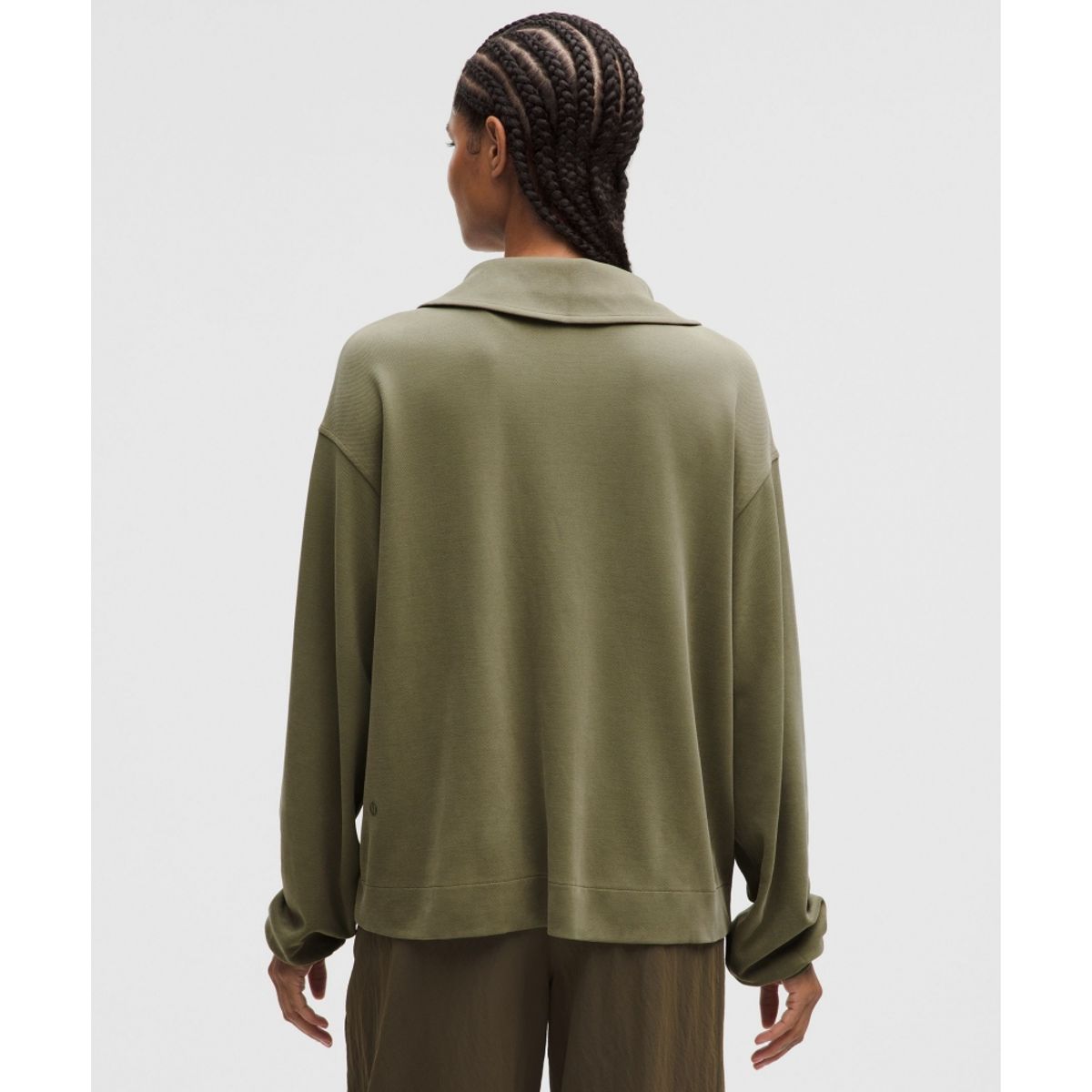 룰루레몬(LULULEMON) Softstreme 피케 오버사이즈드 롱슬리브 폴로 셔츠  BALF