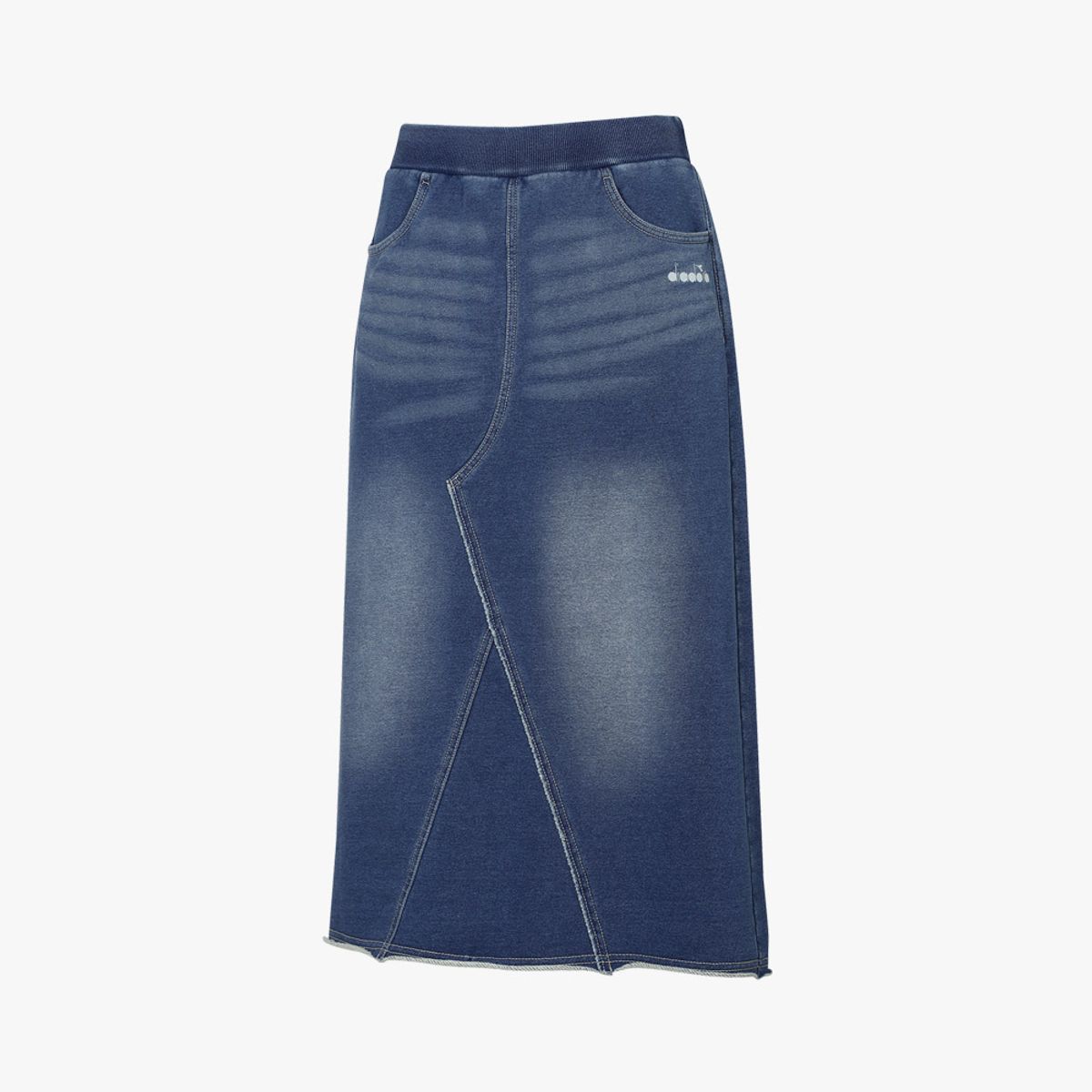 디아도라(diadora) 이큅 워싱 데님 스웻 롱 스커트 DENIM