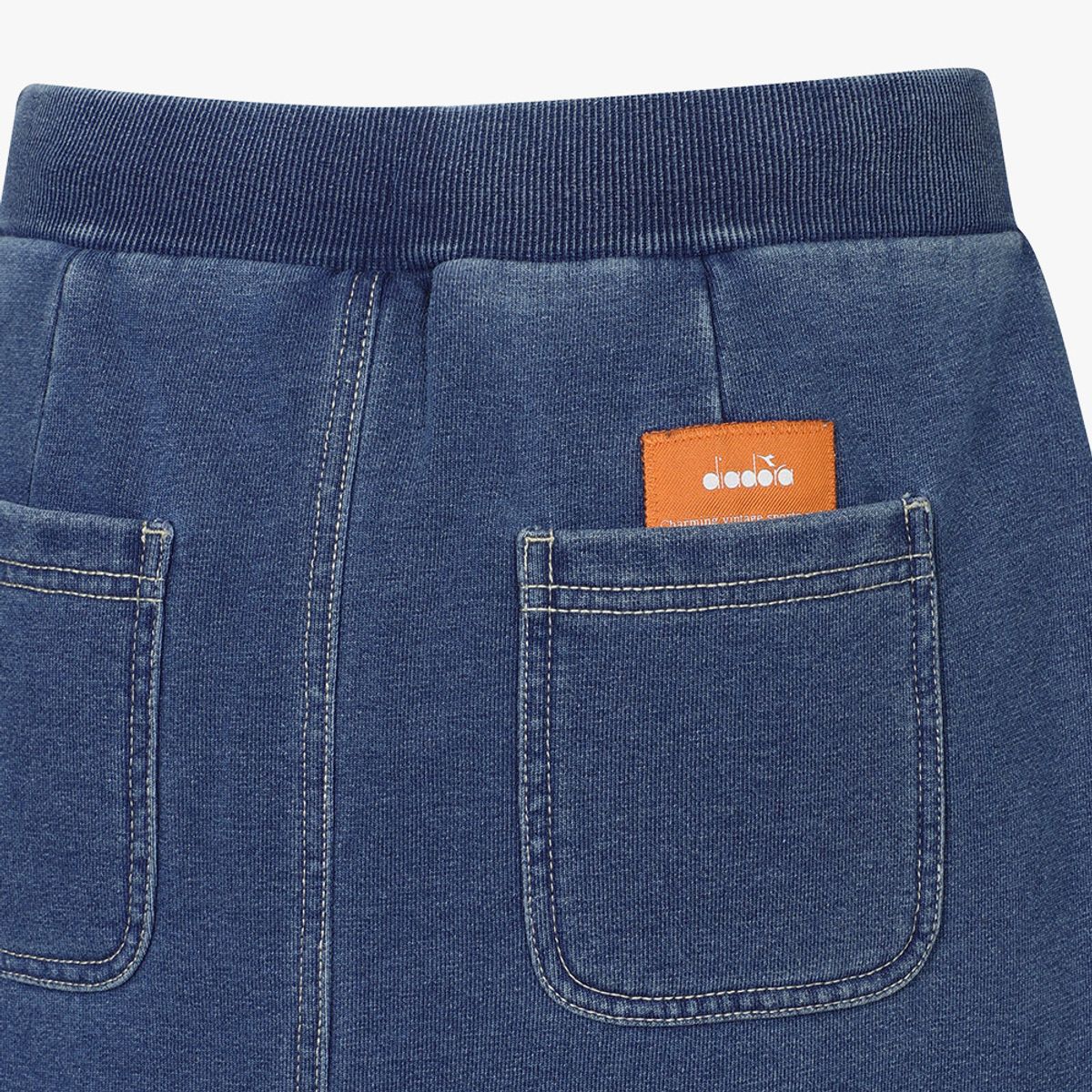디아도라(diadora) 이큅 워싱 데님 스웻 롱 스커트 DENIM