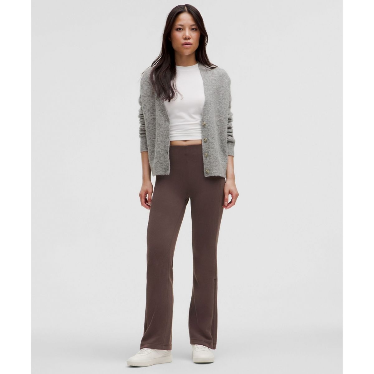 룰루레몬(LULULEMON) 브러시드 Softstreme 리브드 집 플레어 팬츠 29inch *아시아 핏