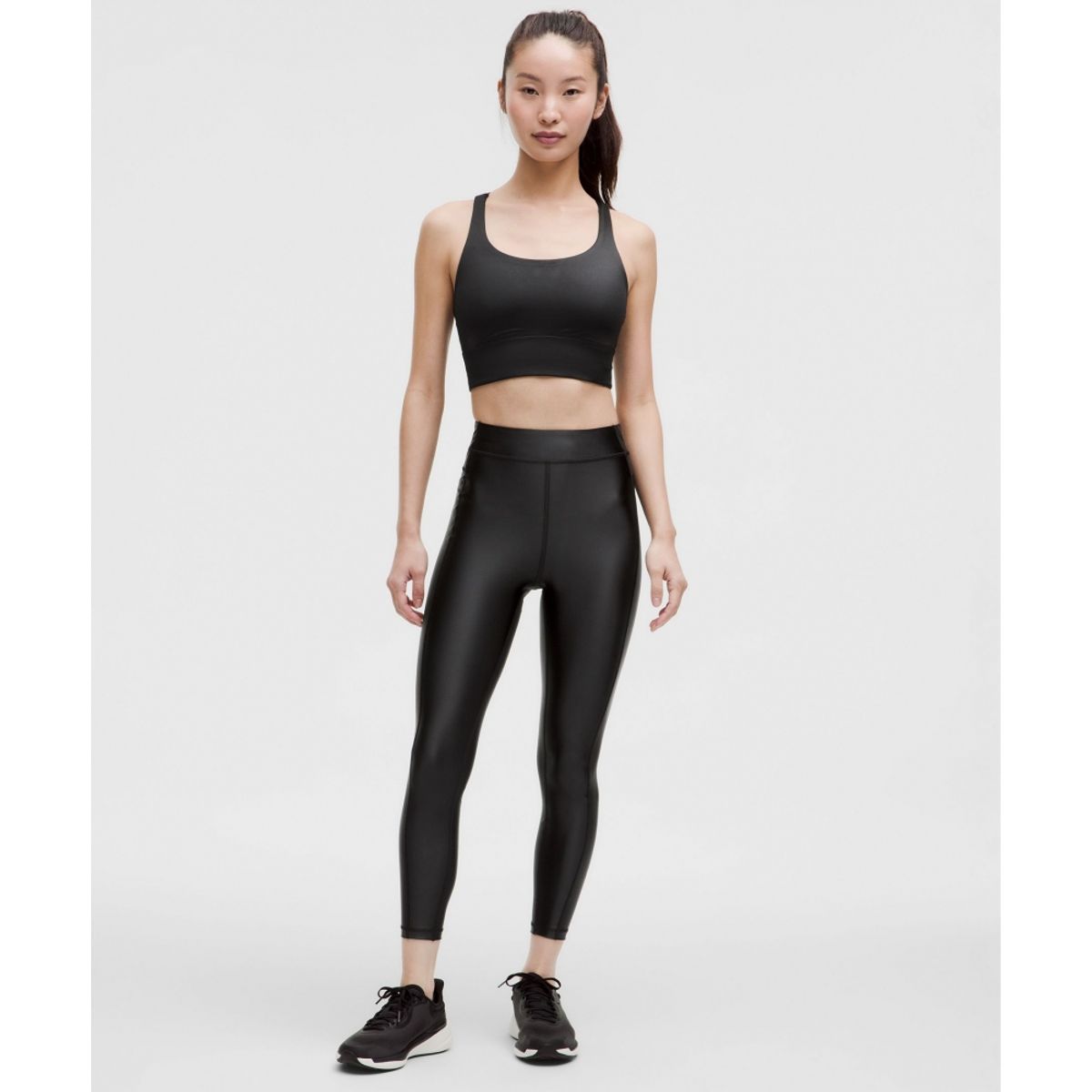 룰루레몬(LULULEMON) 새틴 샤인 하이라이즈 타이츠 24inch *아시아 핏  BLK