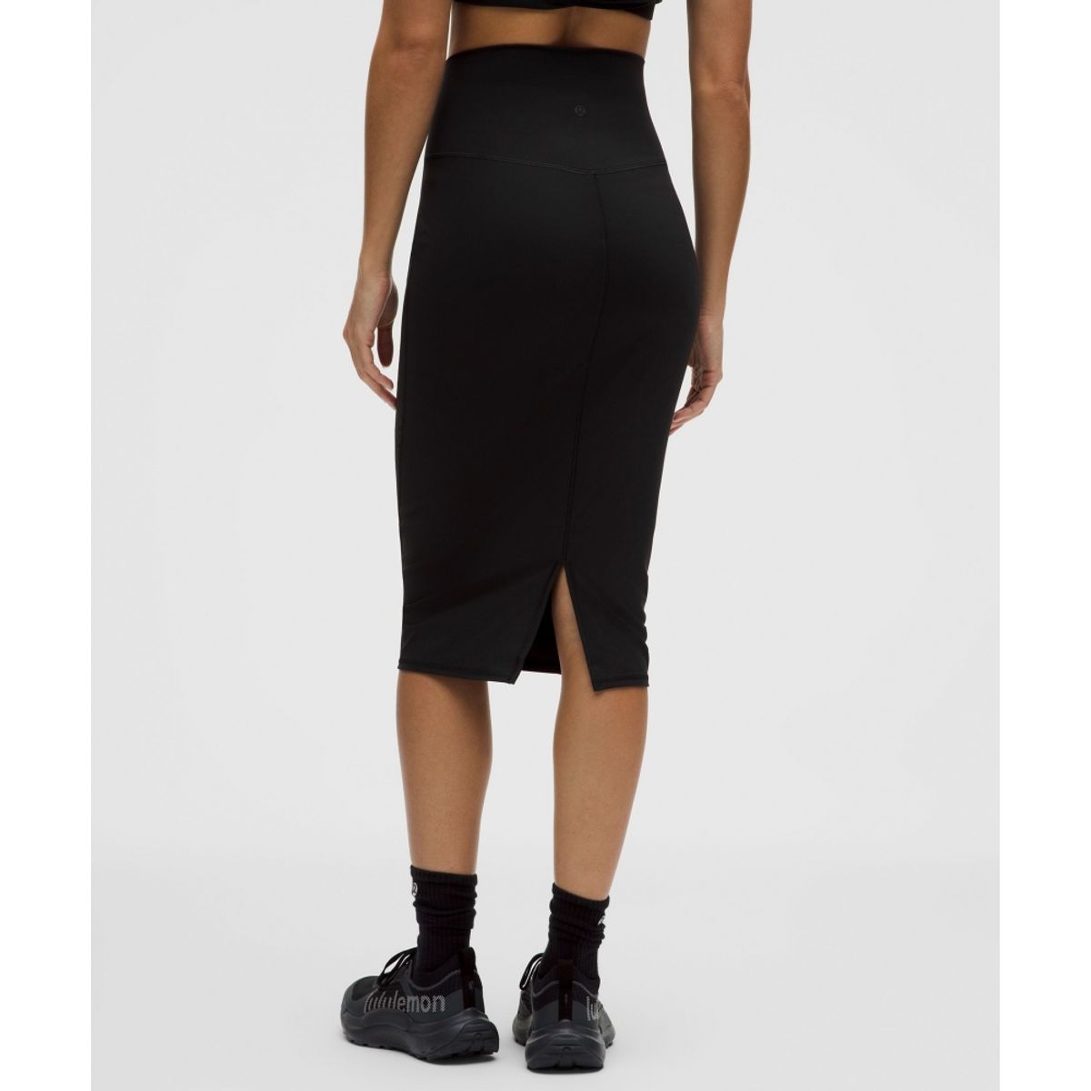 룰루레몬(LULULEMON) Nulu 슬림 핏 하이라이즈 미디스커트  BLK