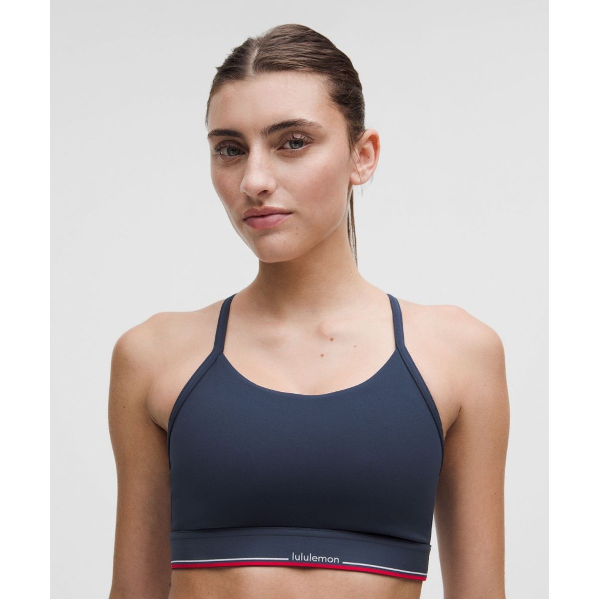룰루레몬(LULULEMON) 플로우 Y 미드 서포트 브라 로고 *B C컵  CLBL