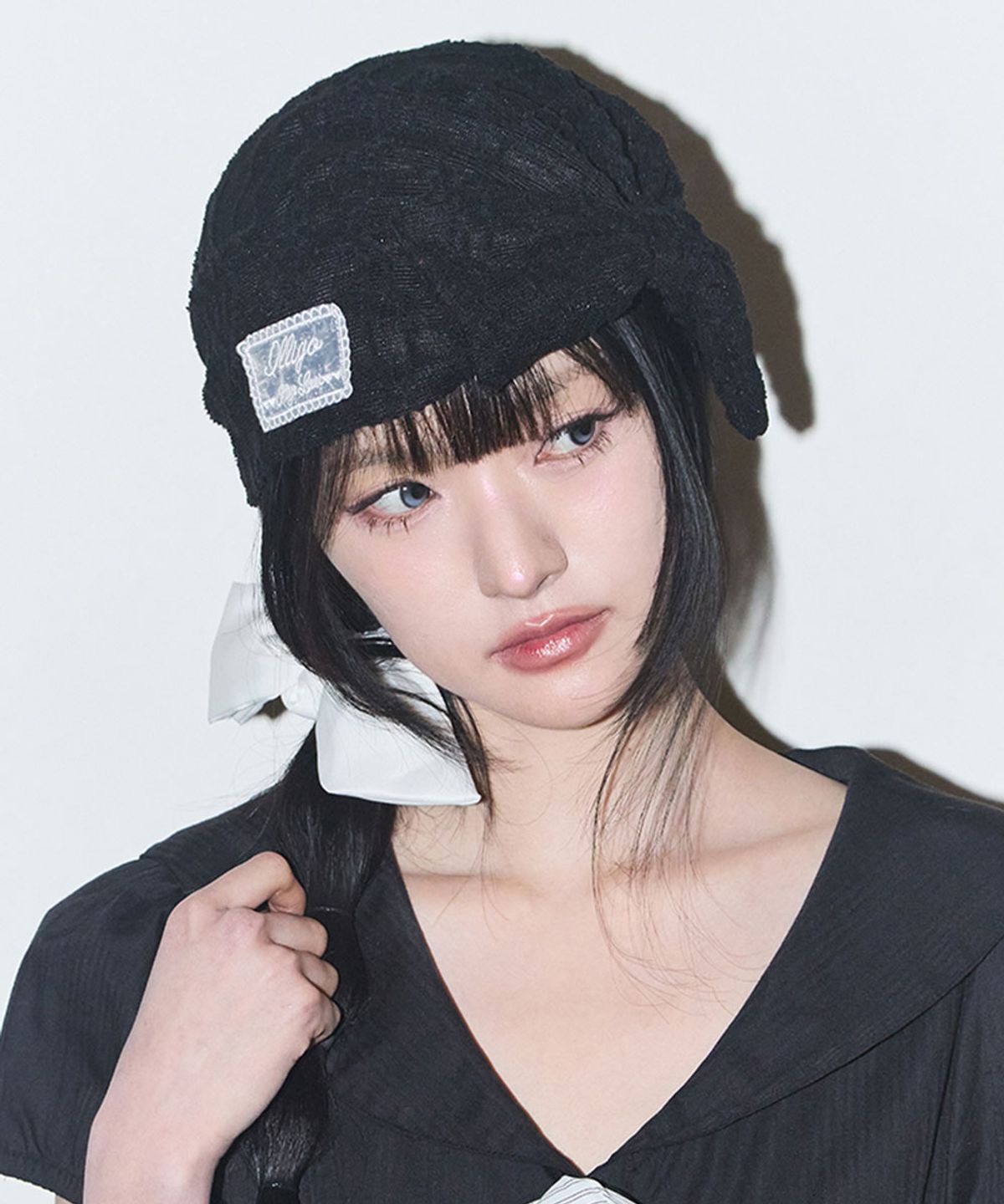 일리고(ILLIGO) 보우 레이스 비니 블랙