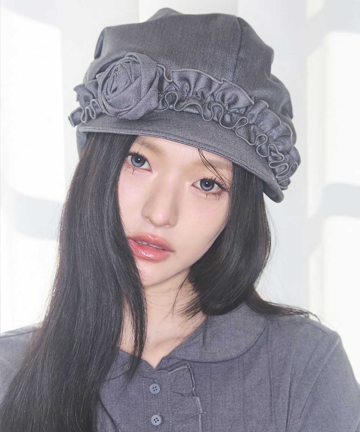 일리고(ILLIGO) 플레르 러플 헌팅캡 그레이