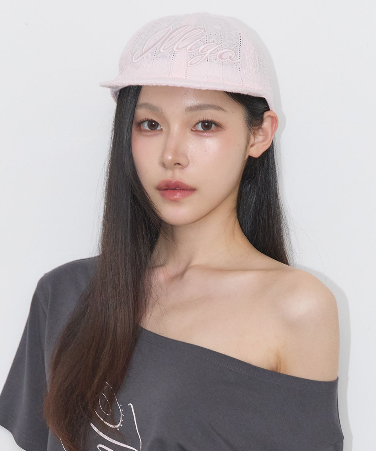일리고(ILLIGO) 퓨어 레이스 볼 캡 핑크