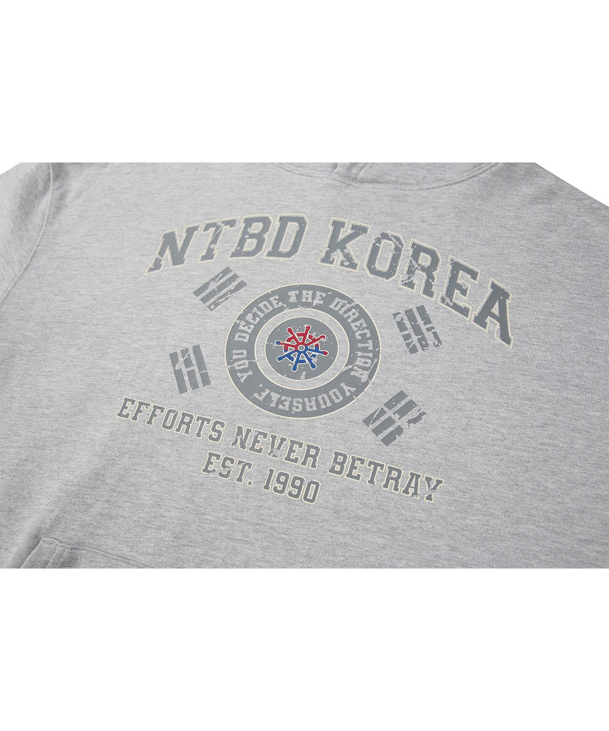 낫배드코리아(NOTBAD KOREA) 태극 네이밍 후드 - 그레이