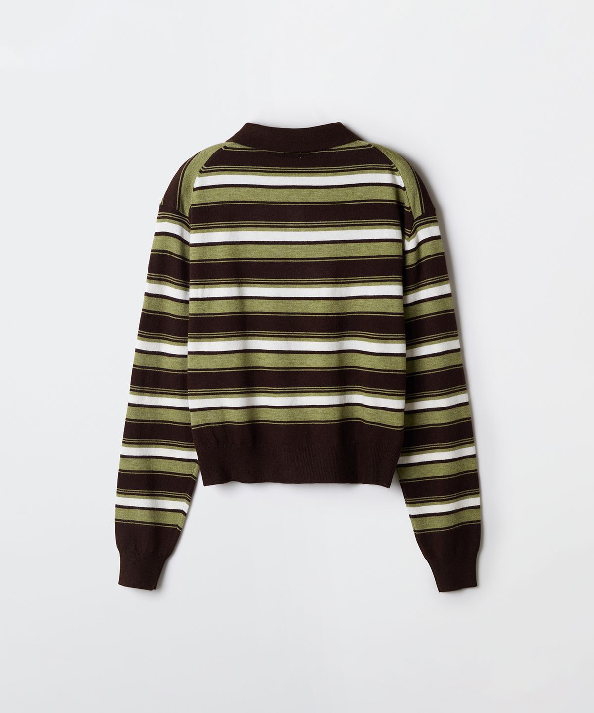 스파오(SPAO) 멀티 스트라이프 칼라넥 니트_SPKWG23G03
