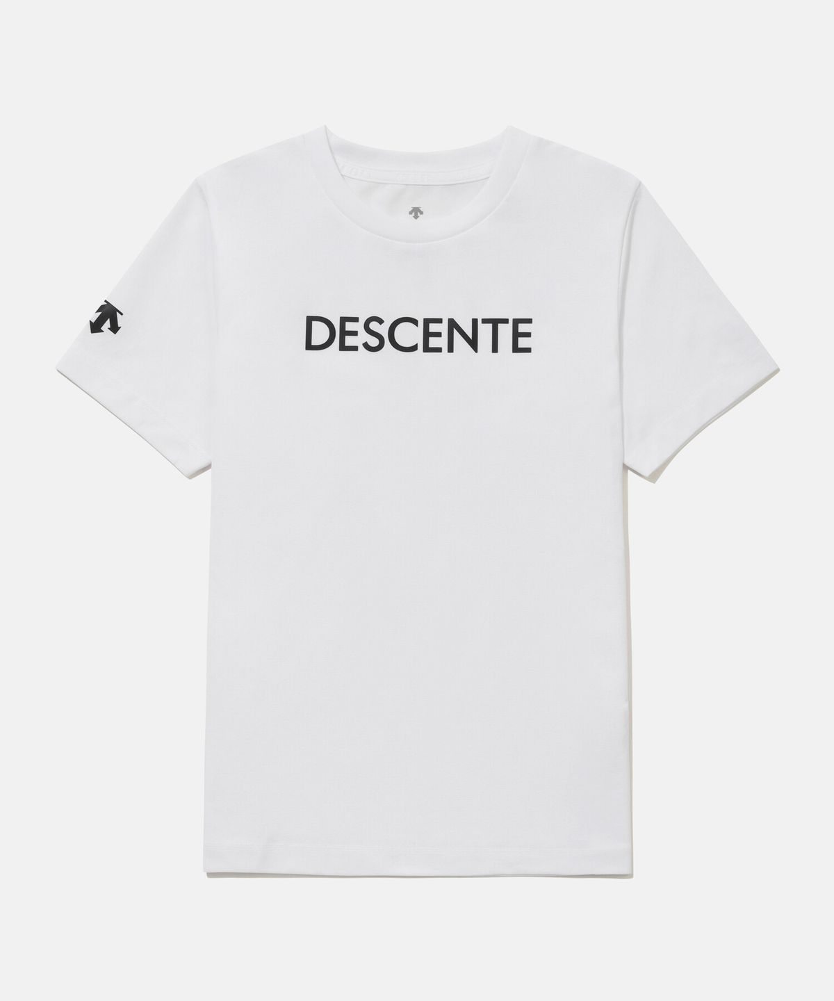 데상트(DESCENTE) 영애슬릿 터프 워딩 반팔 티셔츠 화이트 SR12JUTS13