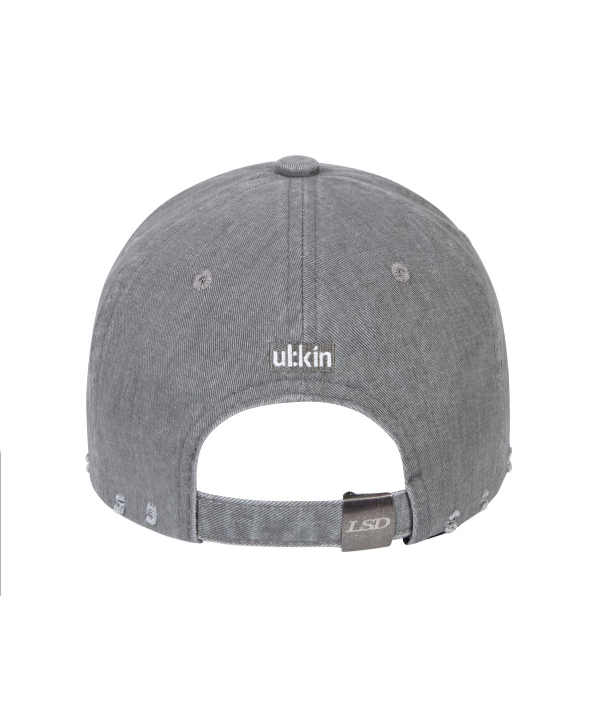 얼킨(ULKIN) [런웨이] 무궁 자수 피그먼트 볼캡_그레이