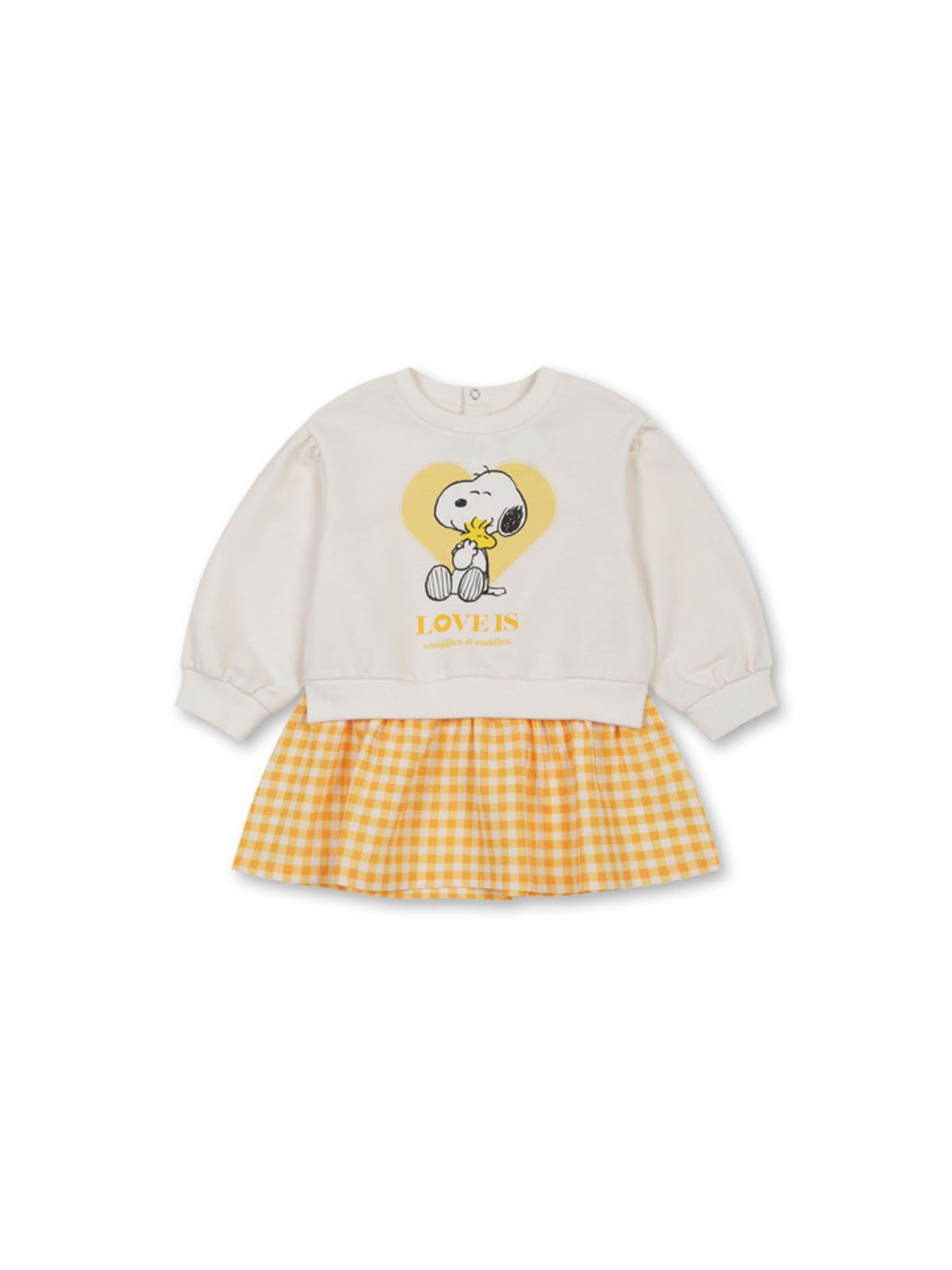 탑텐 키즈(TOPTEN KIDS) 여아 유아 [피너츠] 테리 레이어드 원피스  _MOG2OO2301