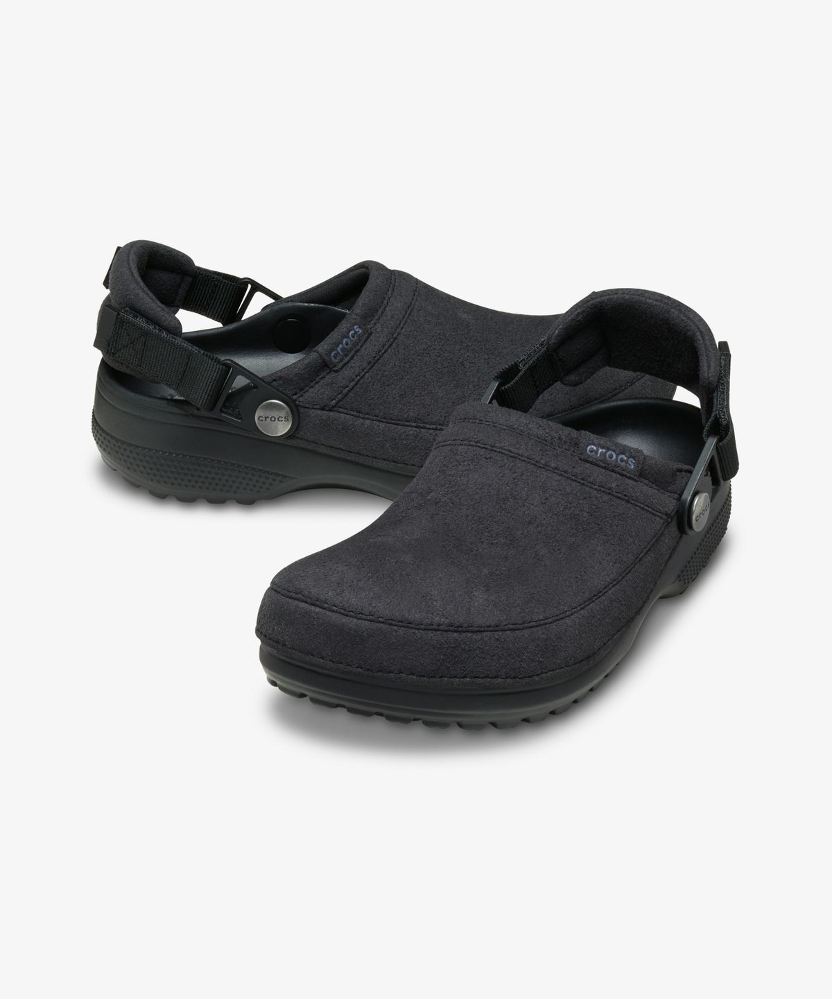 크록스(CROCS) 클래식 크래프티드 비건 스웨이드 클로그 - 블랙 / 211930-001
